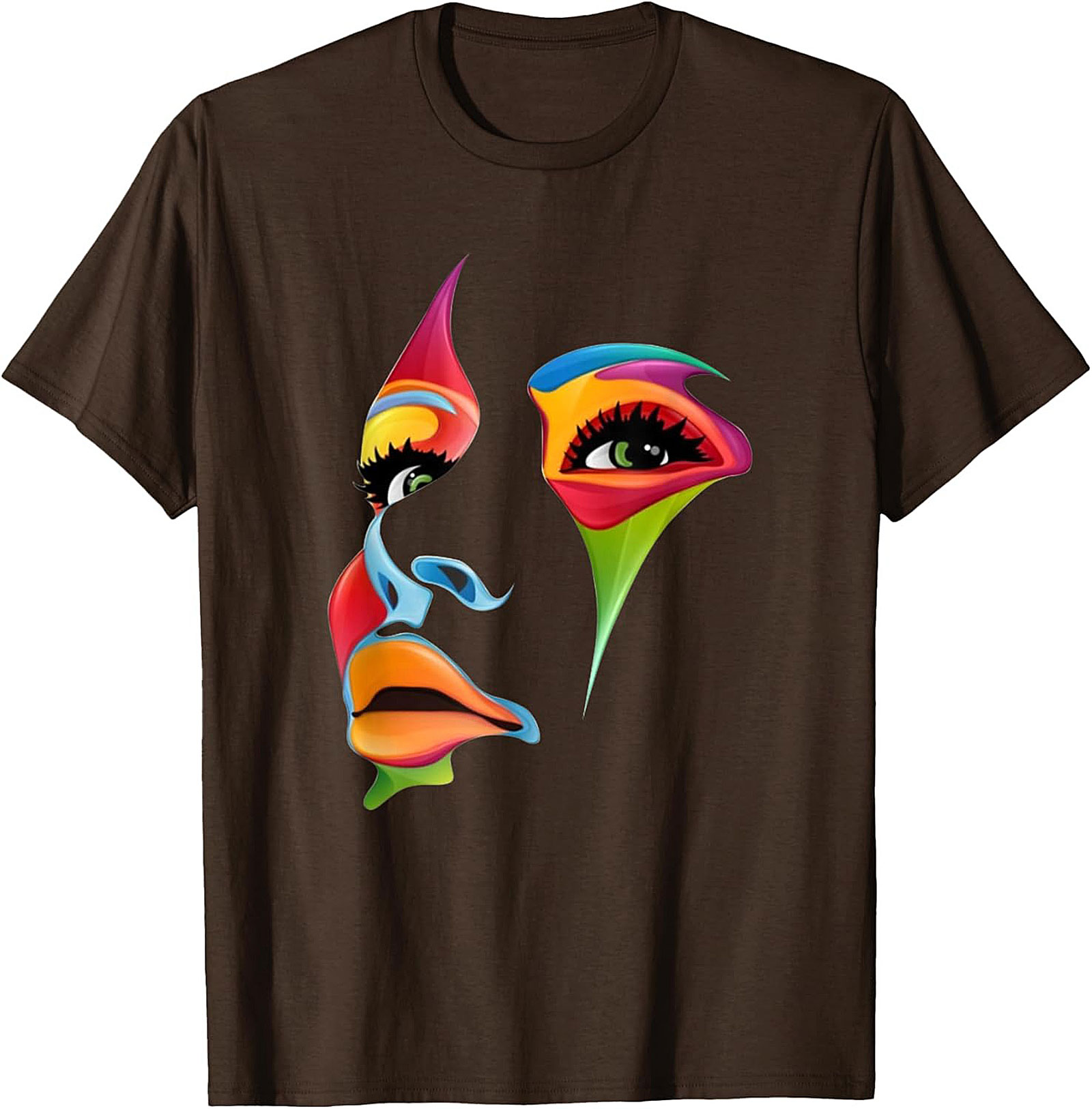 Abstract Pop Art Face Graphic Tee