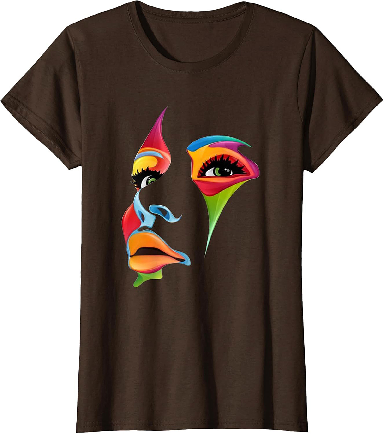 Abstract Pop Art Face Graphic Tee
