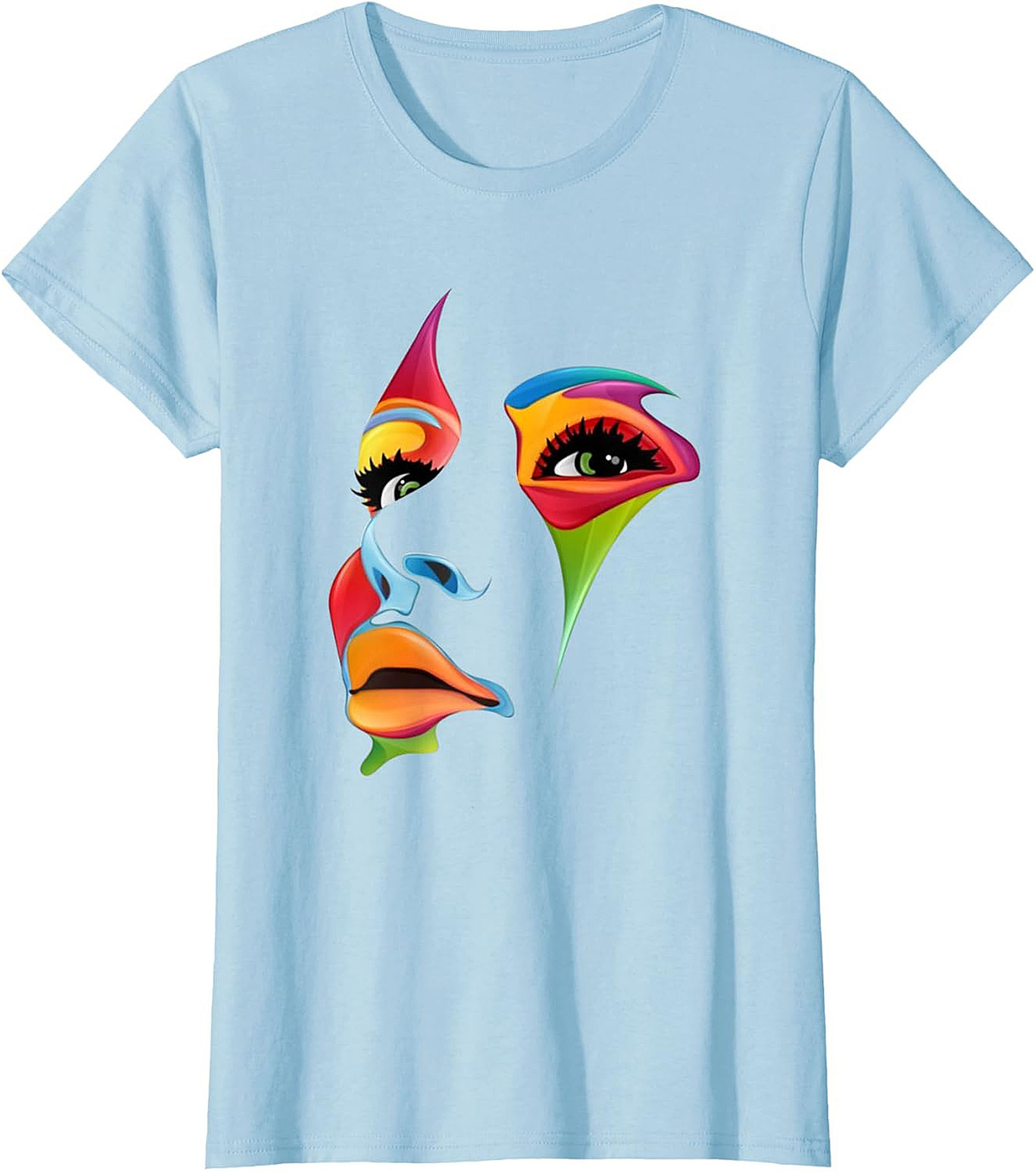 Abstract Pop Art Face Graphic Tee
