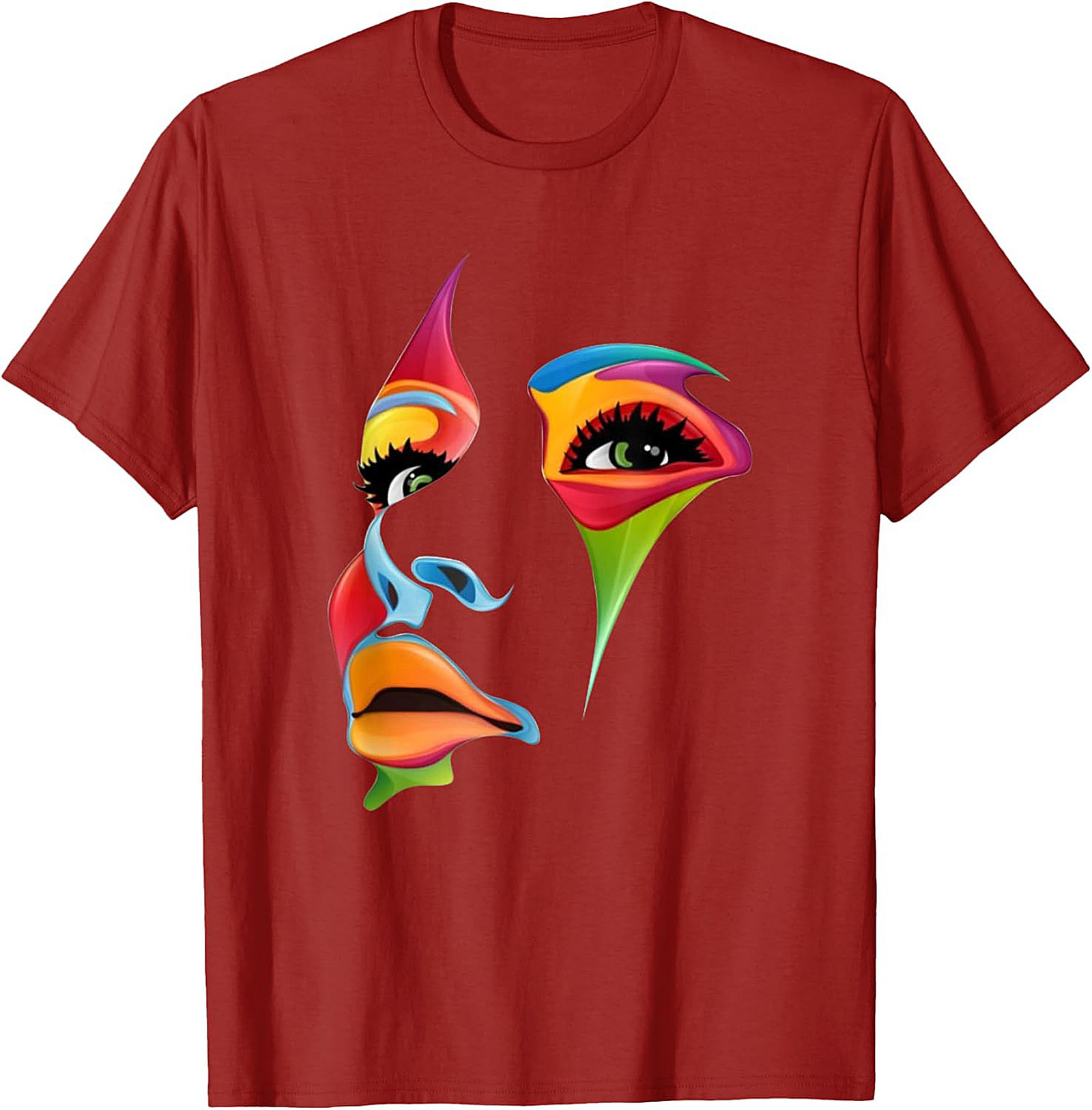 Abstract Pop Art Face Graphic Tee