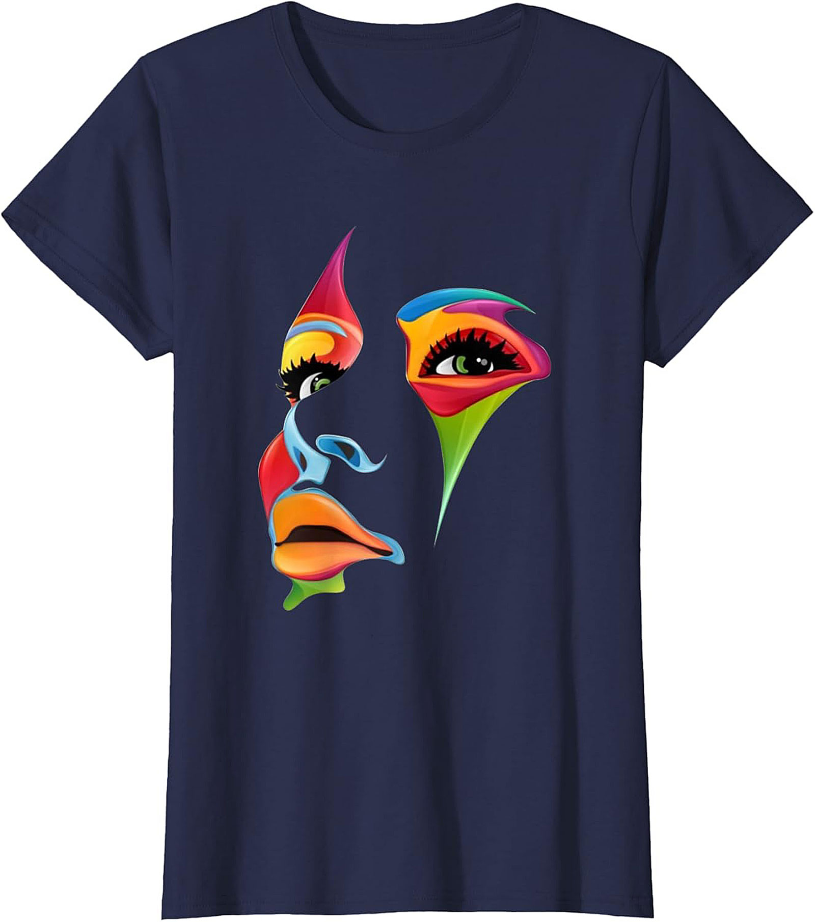 Abstract Pop Art Face Graphic Tee