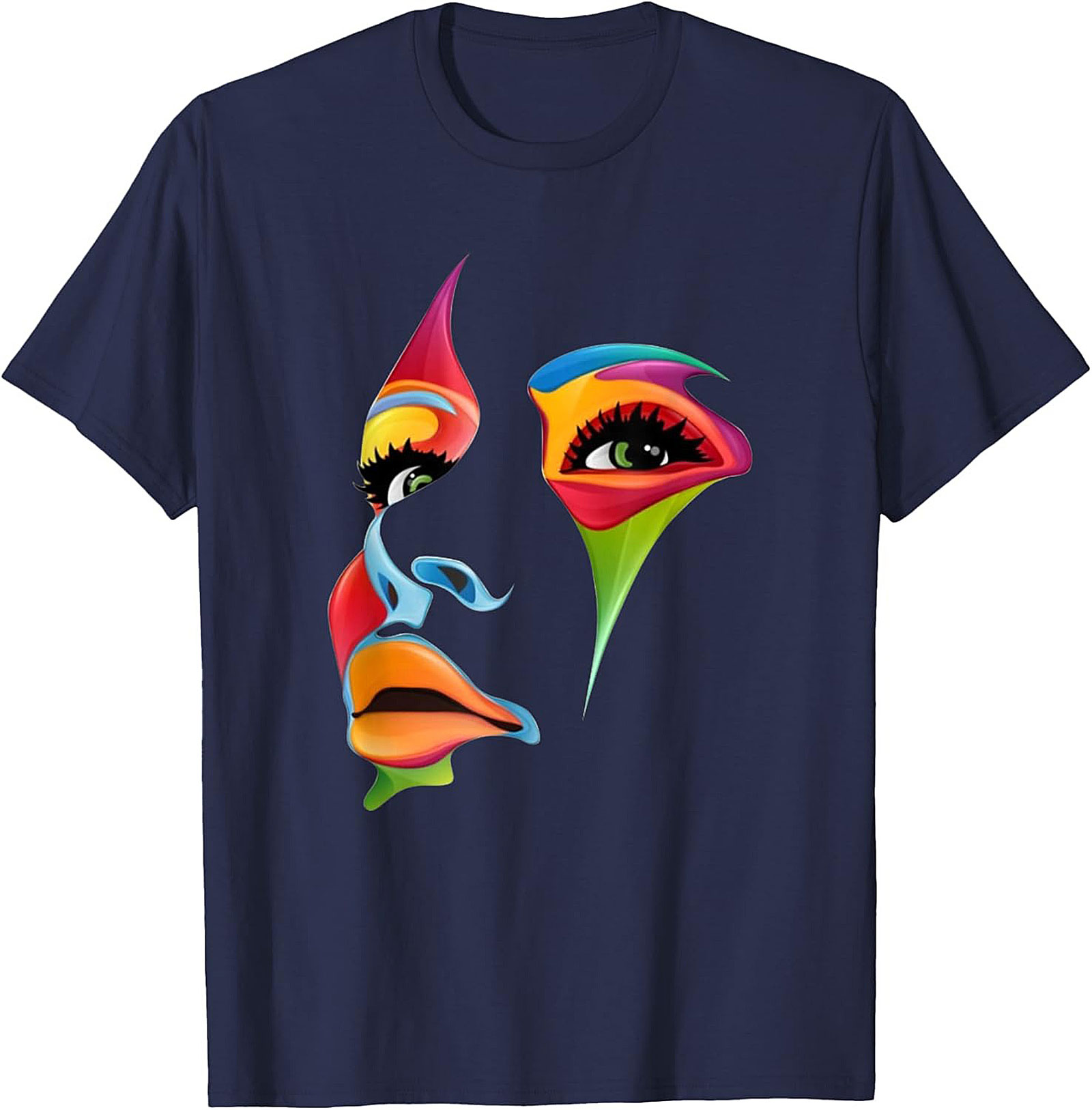 Abstract Pop Art Face Graphic Tee