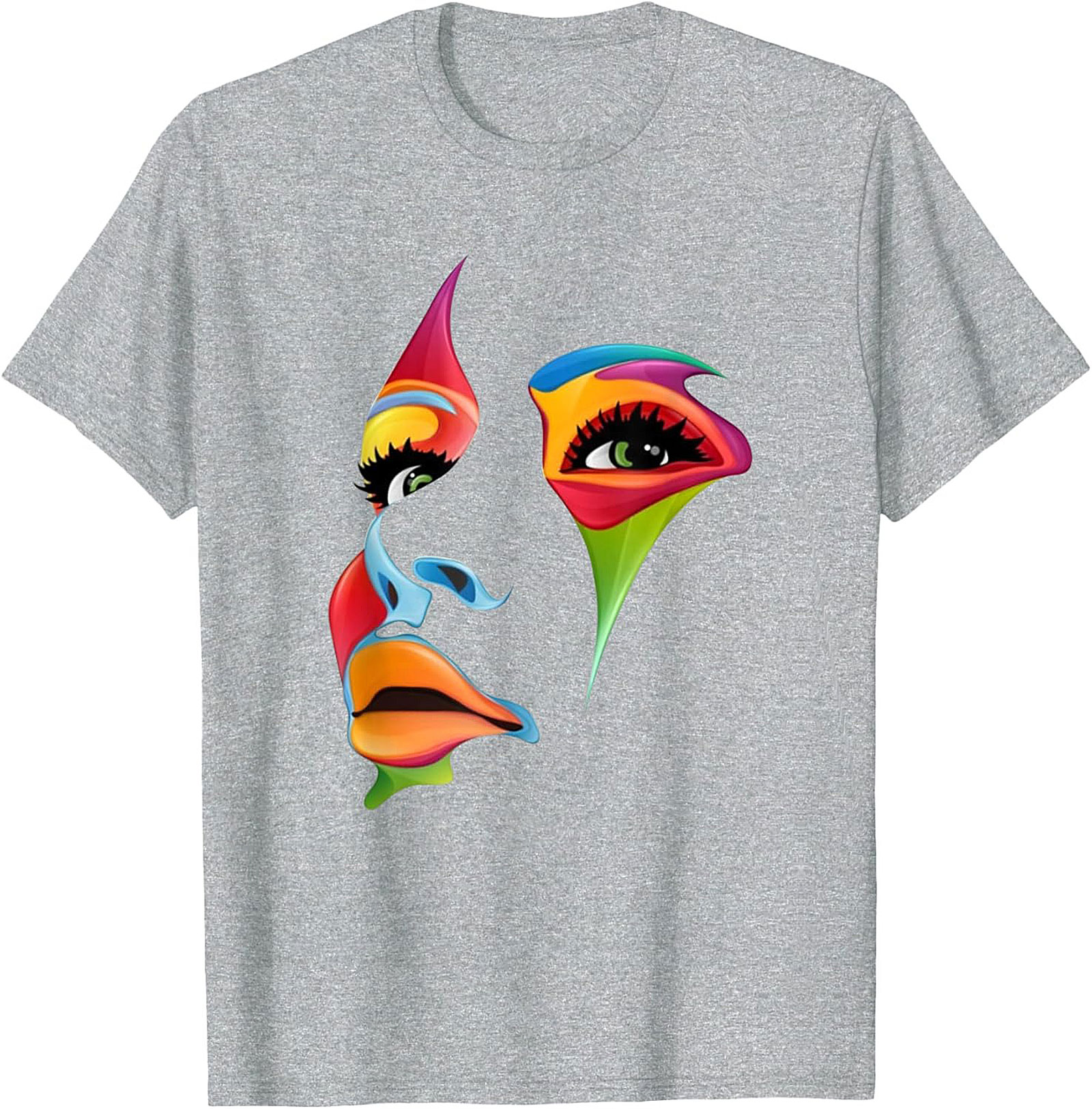 Abstract Pop Art Face Graphic Tee