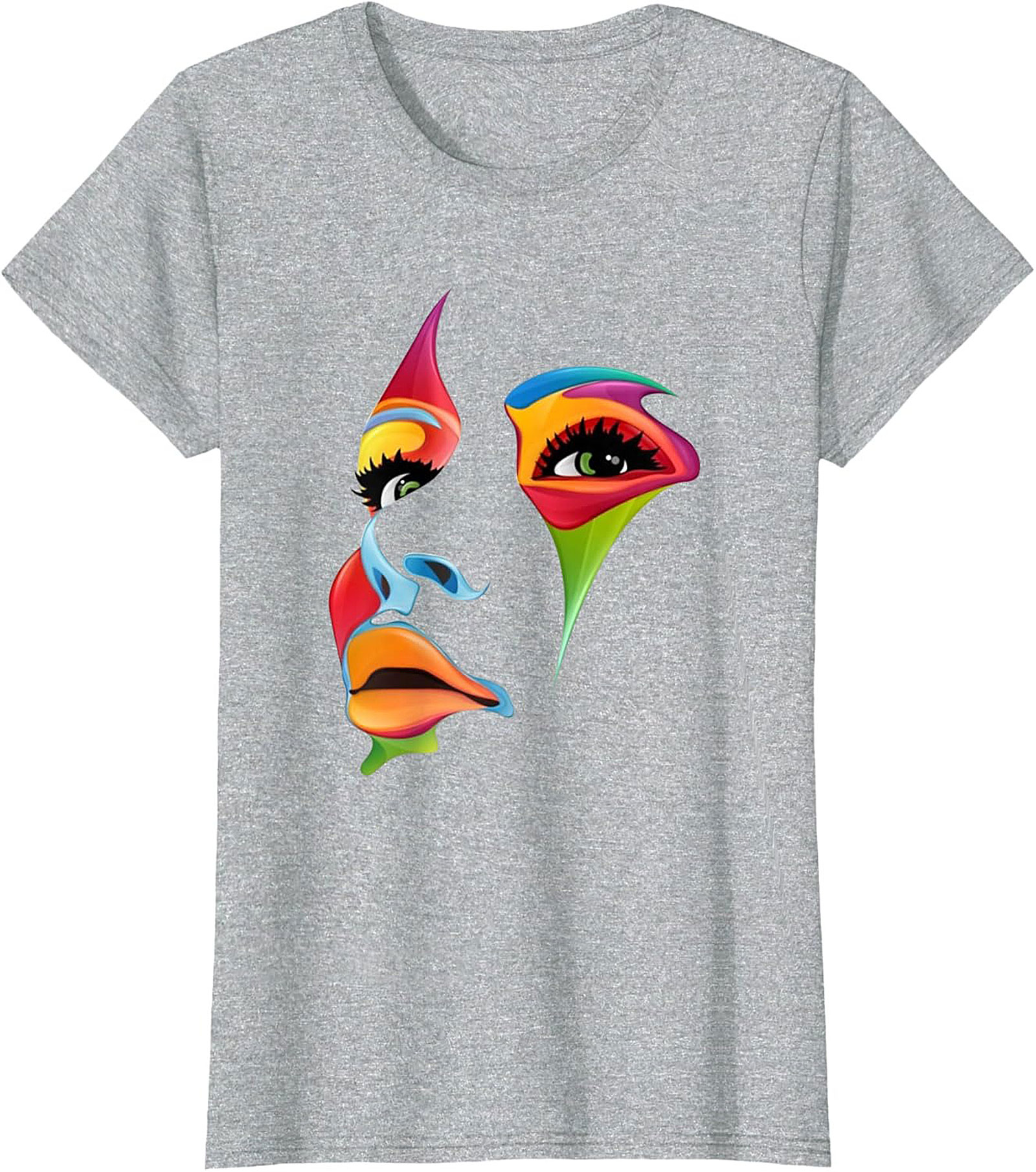 Abstract Pop Art Face Graphic Tee