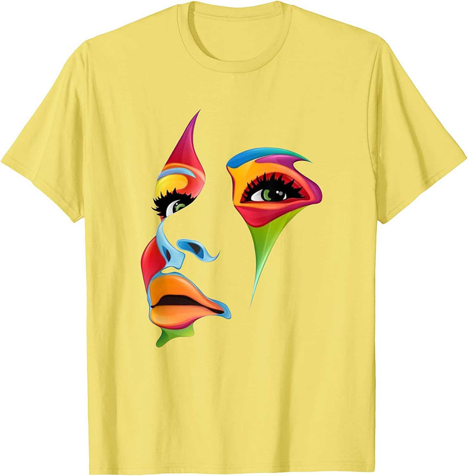 Abstract Pop Art Face Graphic Tee