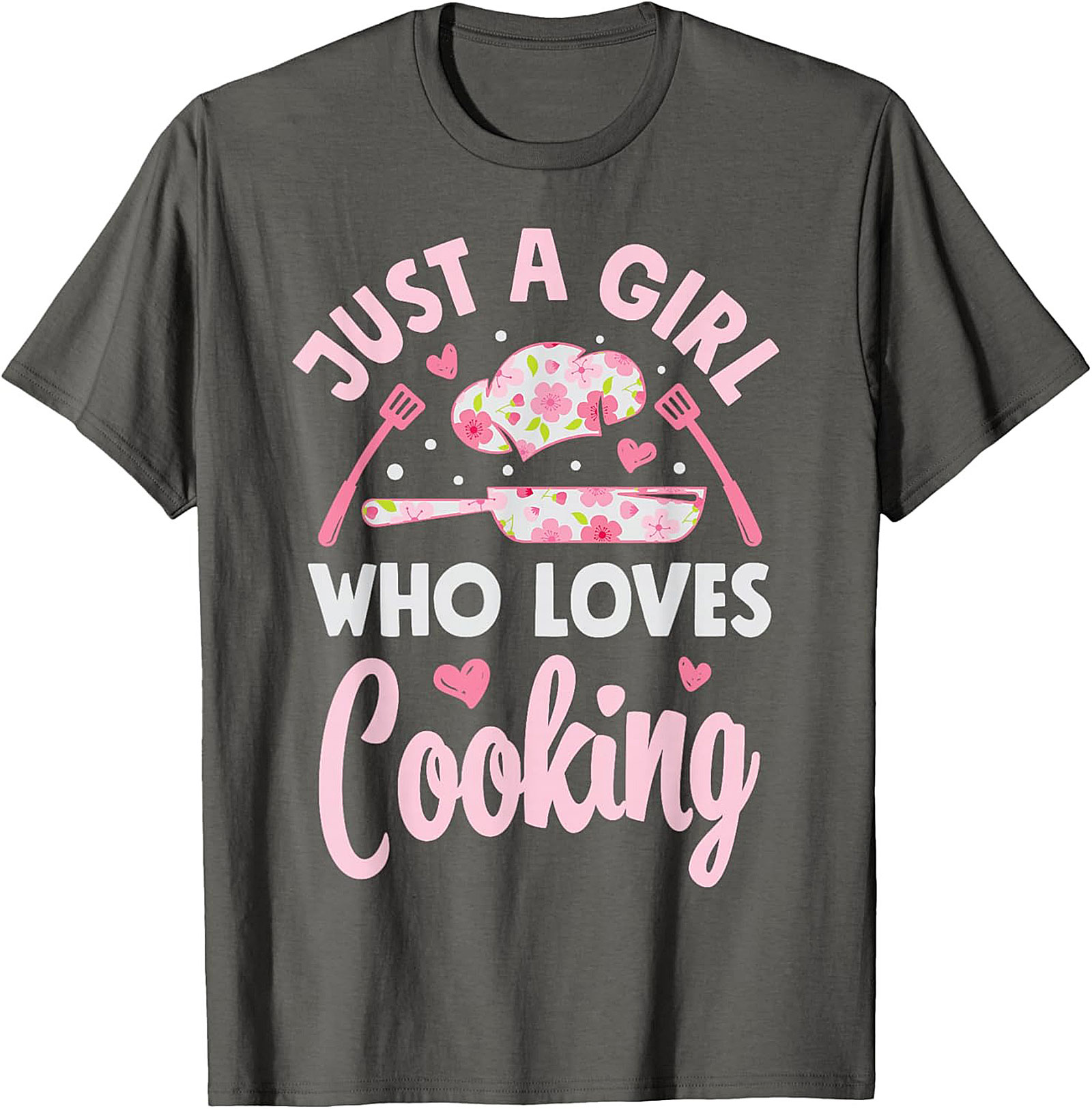  Just A Girl Who Loves Cooking Graphic Tee Cute Chef Shirt
