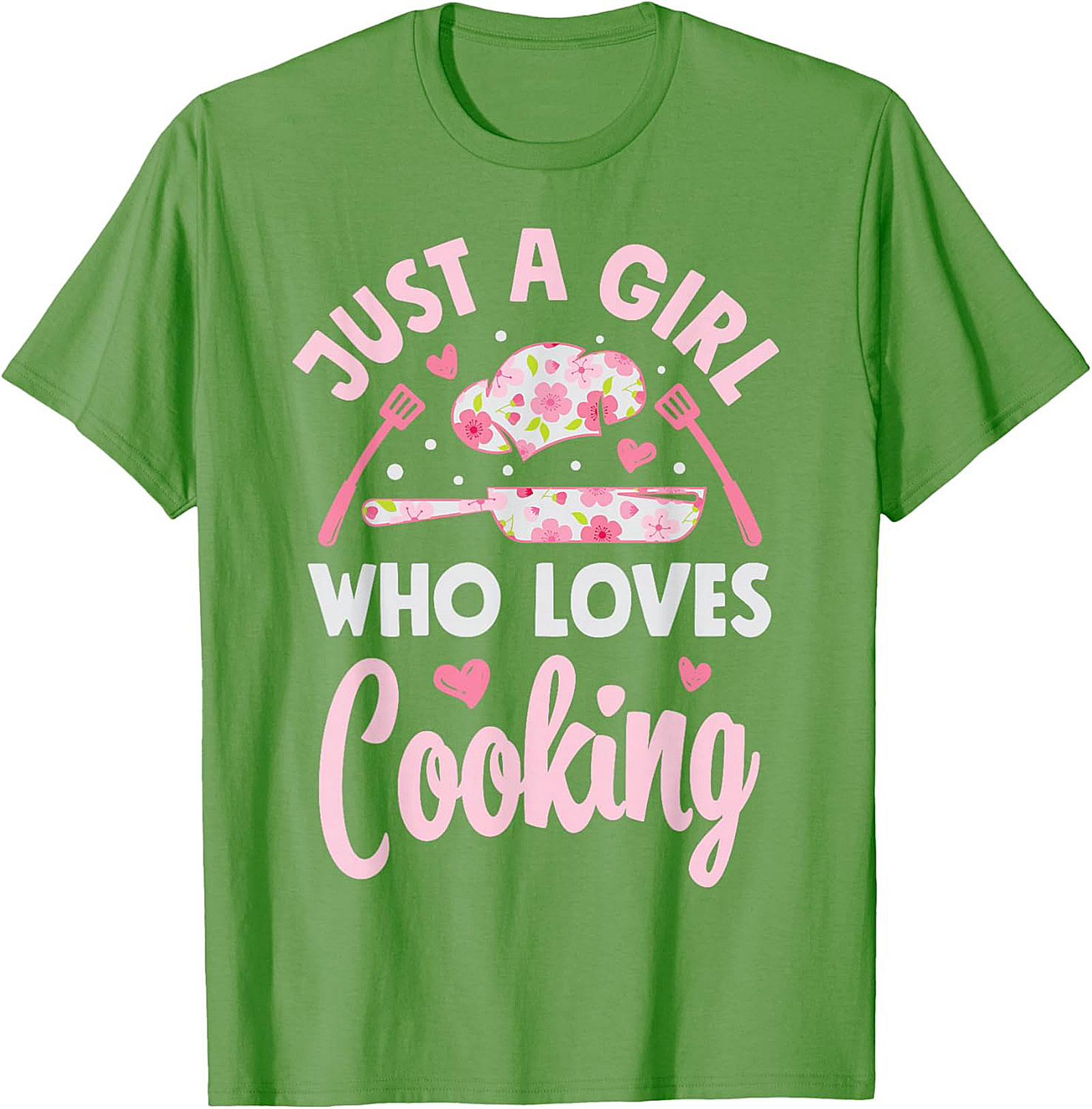  Just A Girl Who Loves Cooking Graphic Tee Cute Chef Shirt