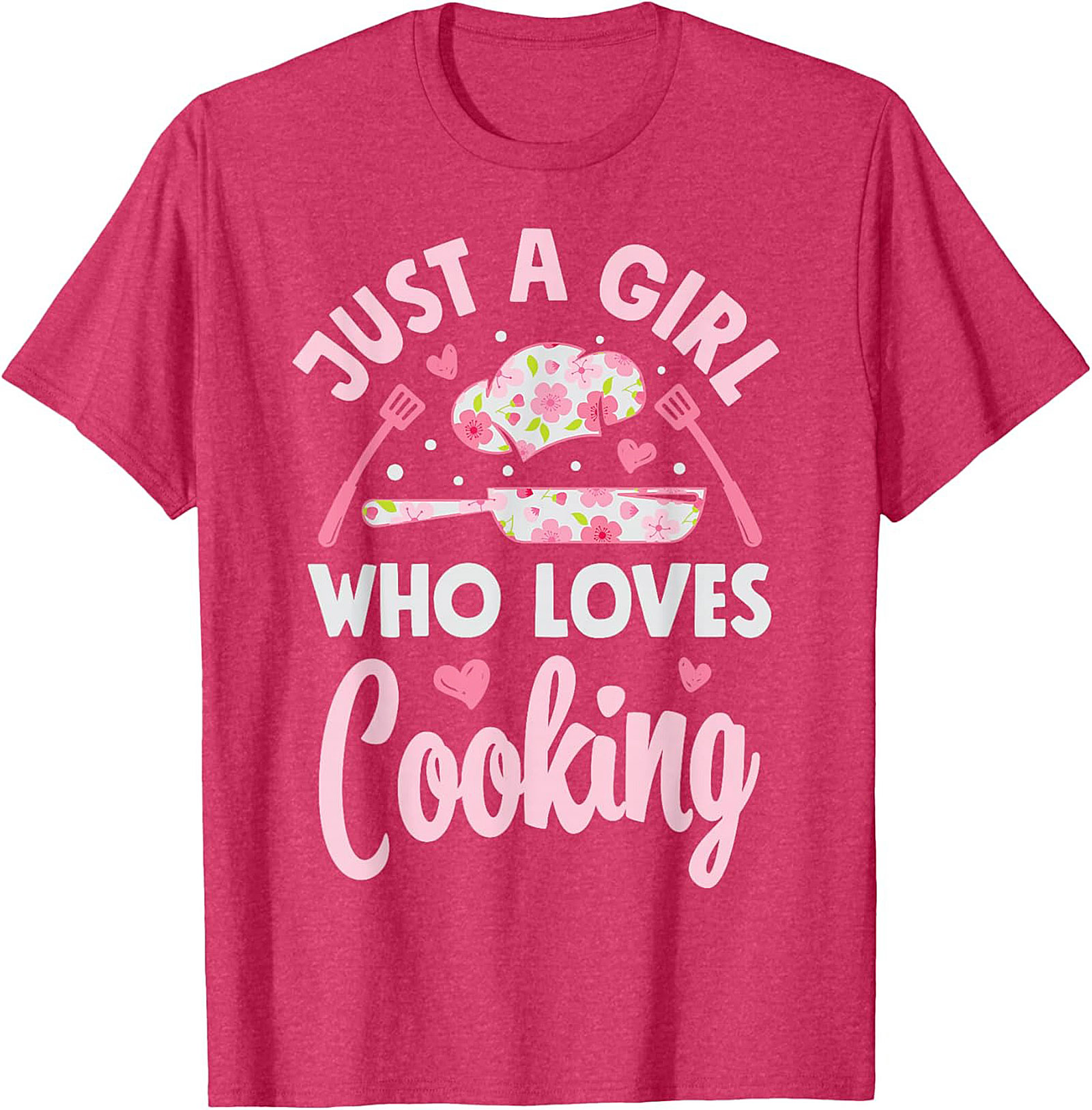  Just A Girl Who Loves Cooking Graphic Tee Cute Chef Shirt