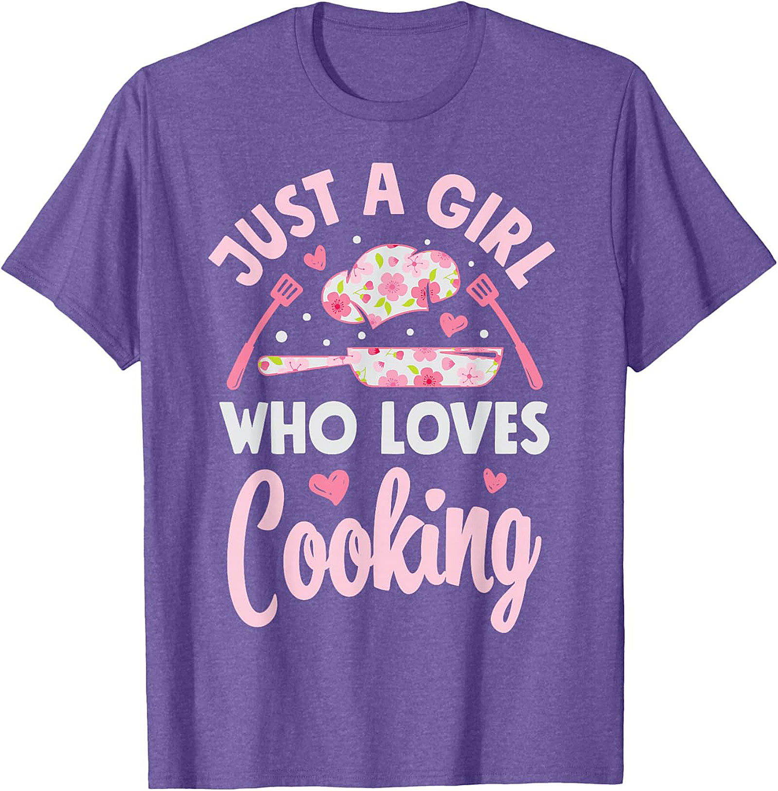  Just A Girl Who Loves Cooking Graphic Tee Cute Chef Shirt