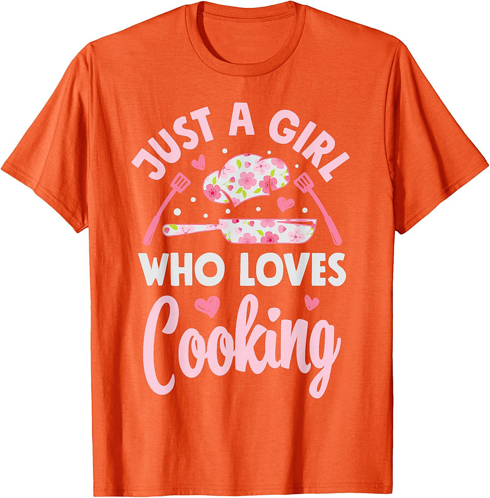  Just A Girl Who Loves Cooking Graphic Tee Cute Chef Shirt