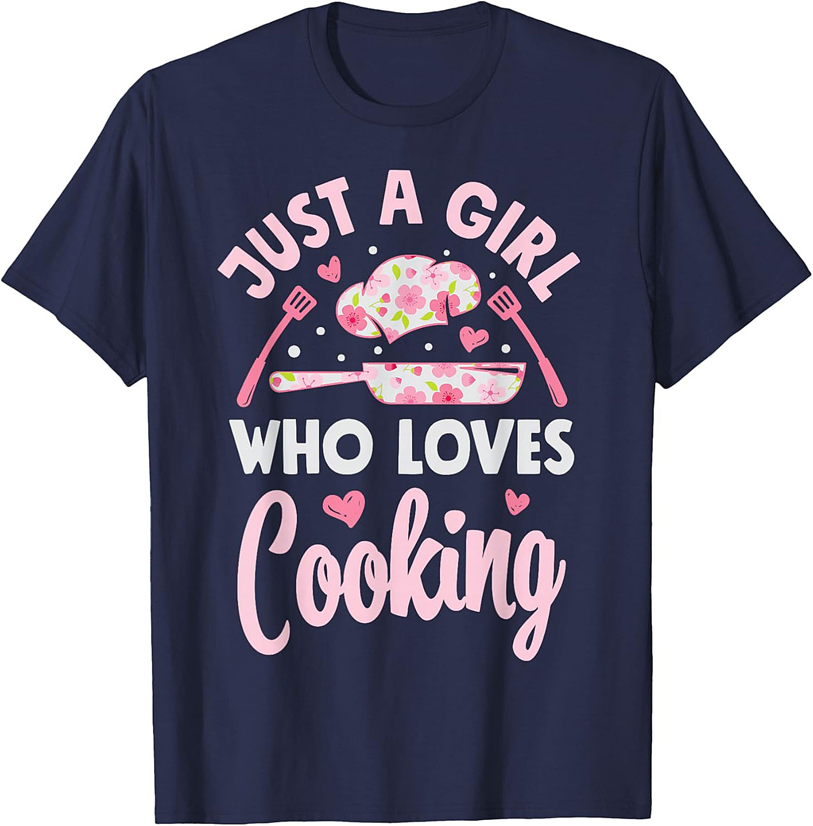  Just A Girl Who Loves Cooking Graphic Tee Cute Chef Shirt