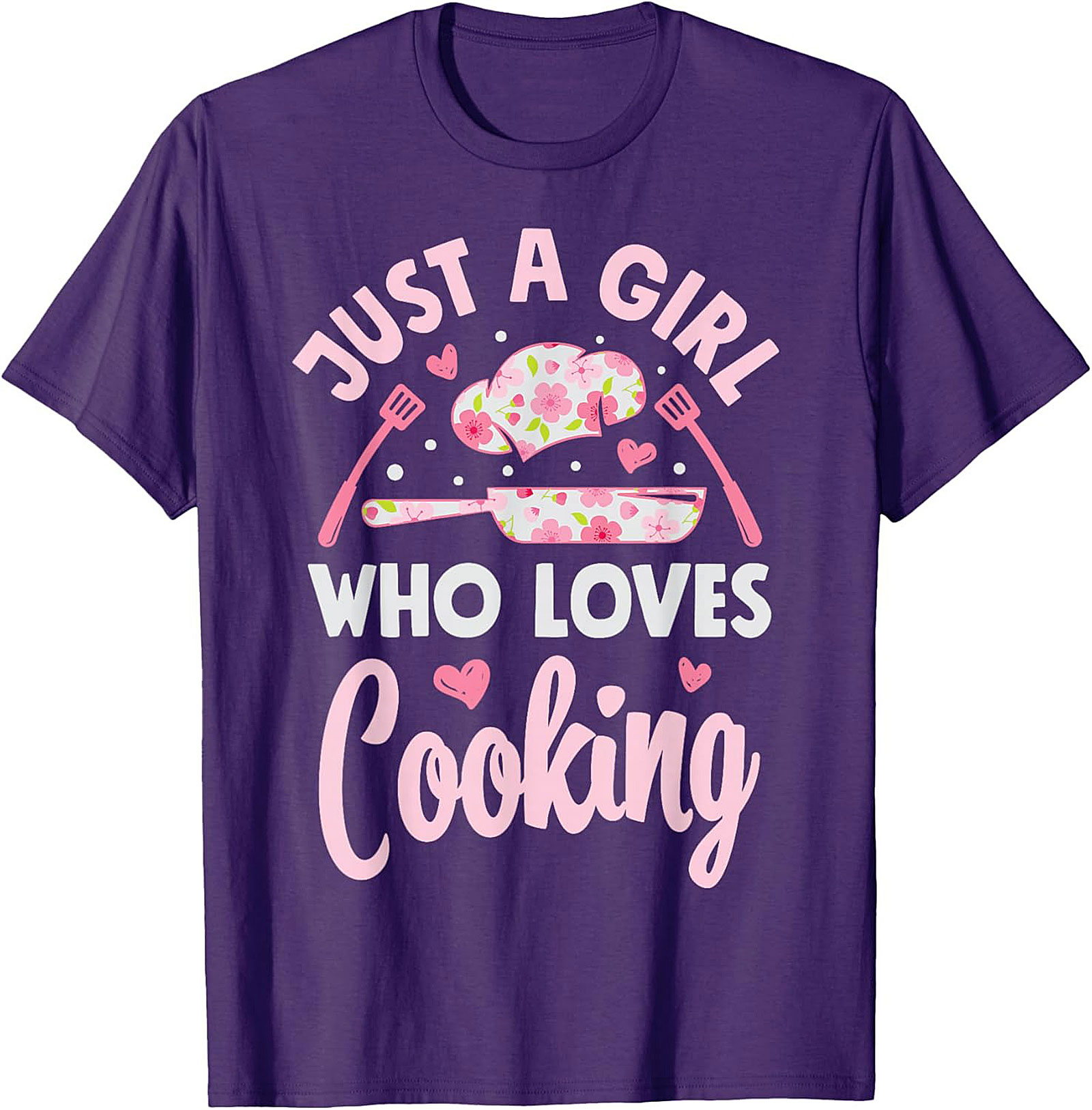 Just A Girl Who Loves Cooking Graphic Tee Cute Chef Shirt