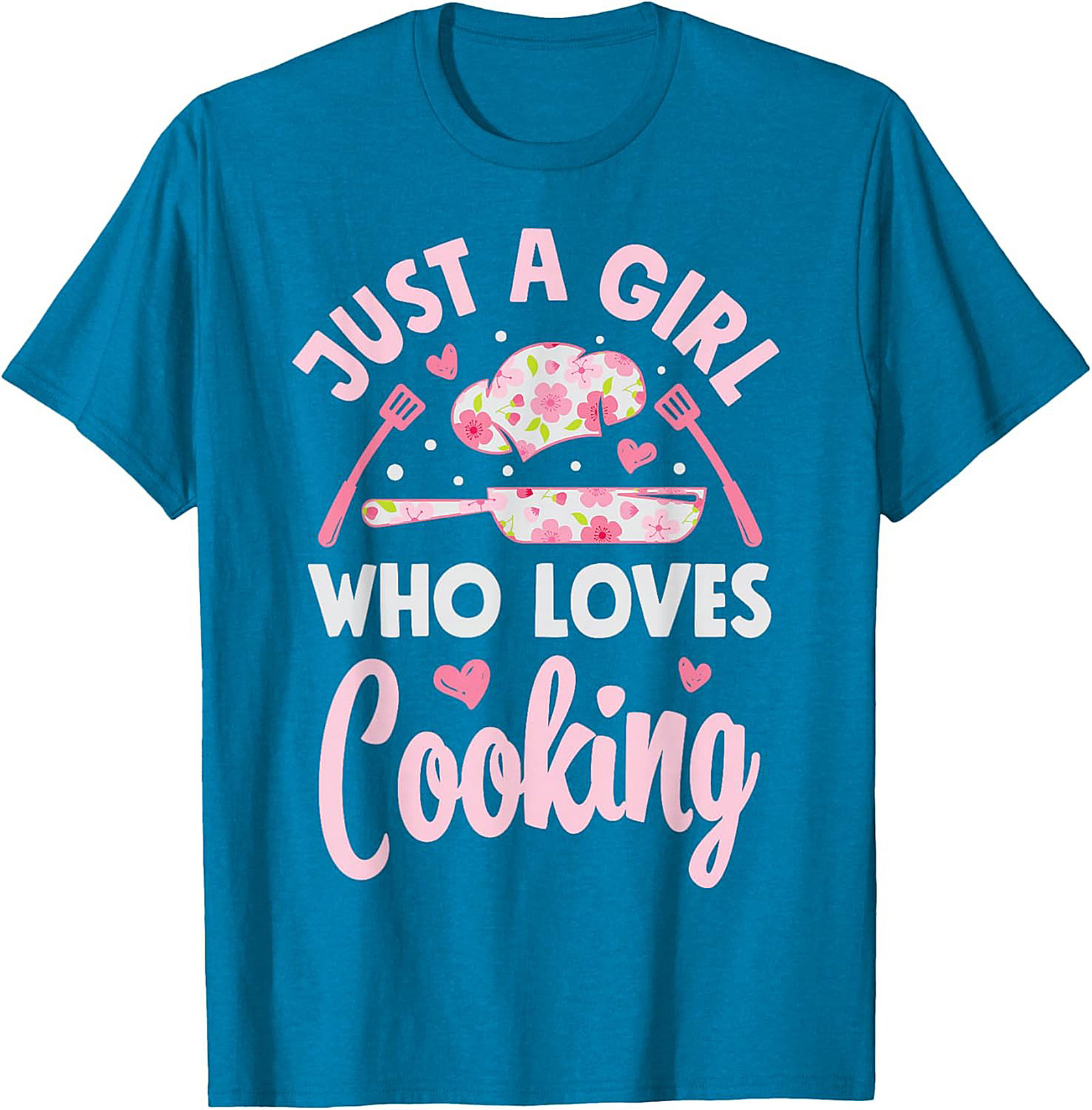  Just A Girl Who Loves Cooking Graphic Tee Cute Chef Shirt