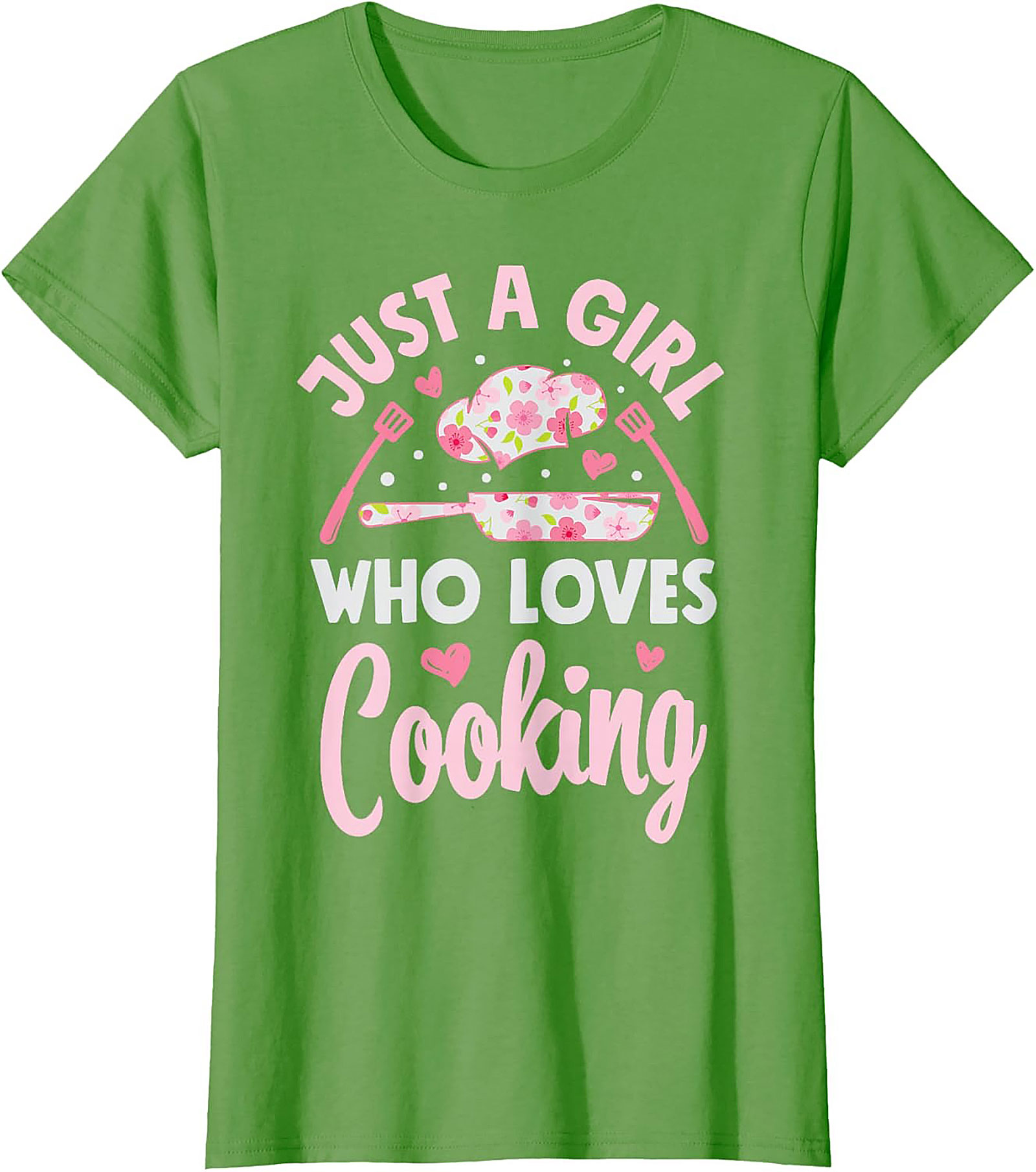  Just A Girl Who Loves Cooking Graphic Tee Cute Chef Shirt