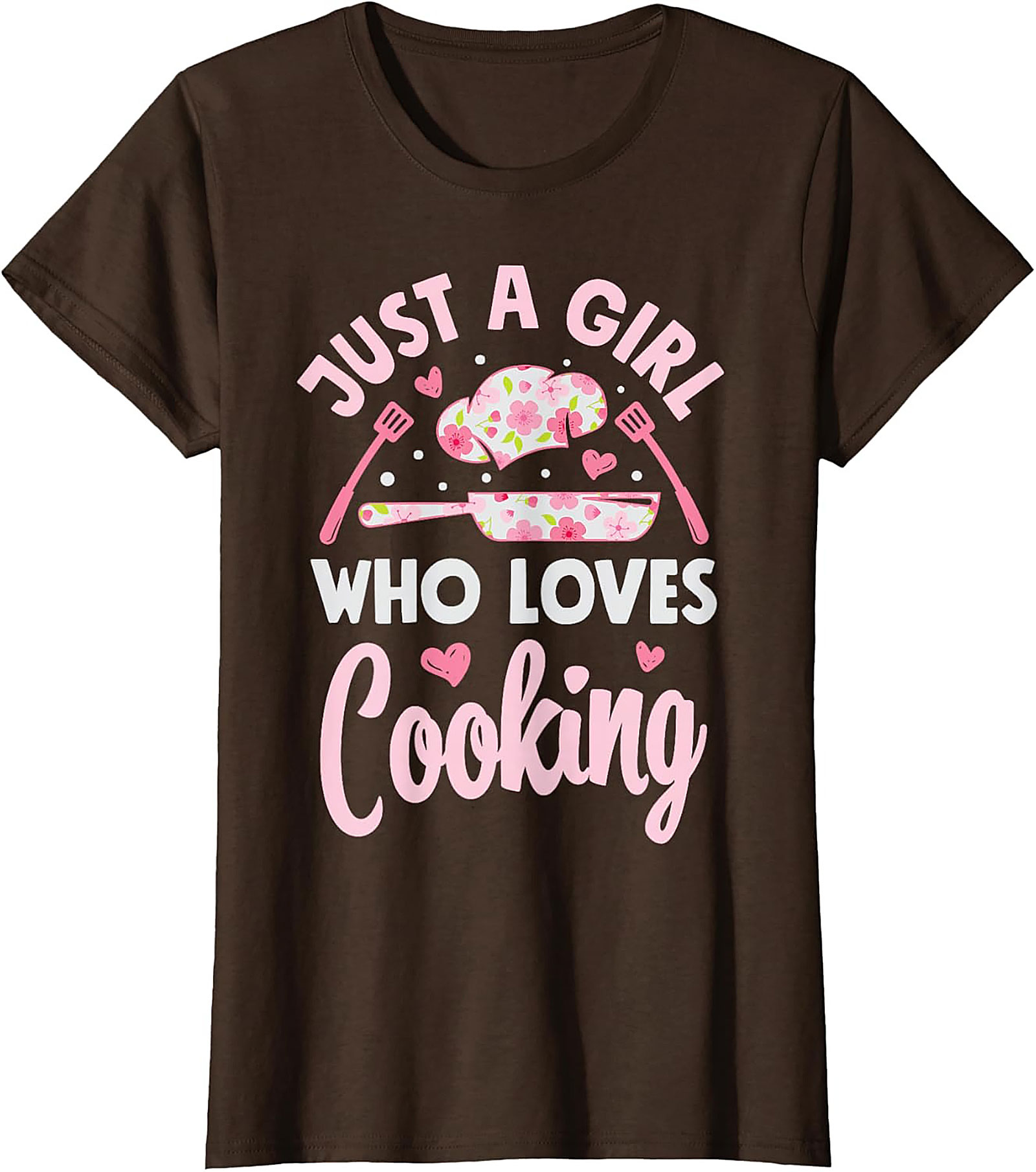  Just A Girl Who Loves Cooking Graphic Tee Cute Chef Shirt