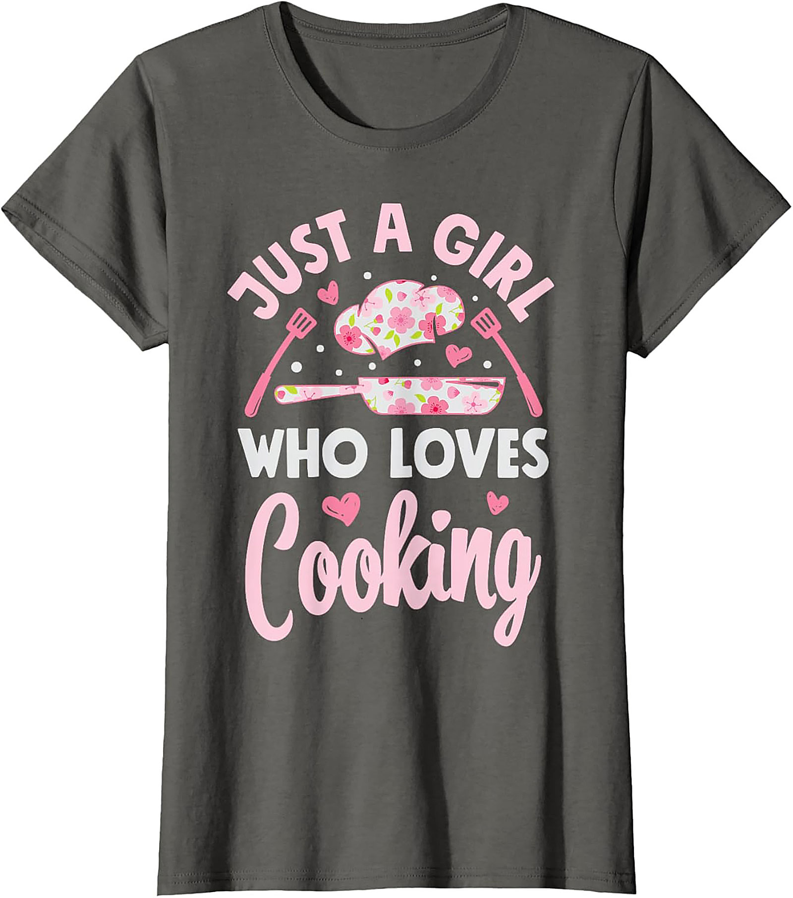  Just A Girl Who Loves Cooking Graphic Tee Cute Chef Shirt
