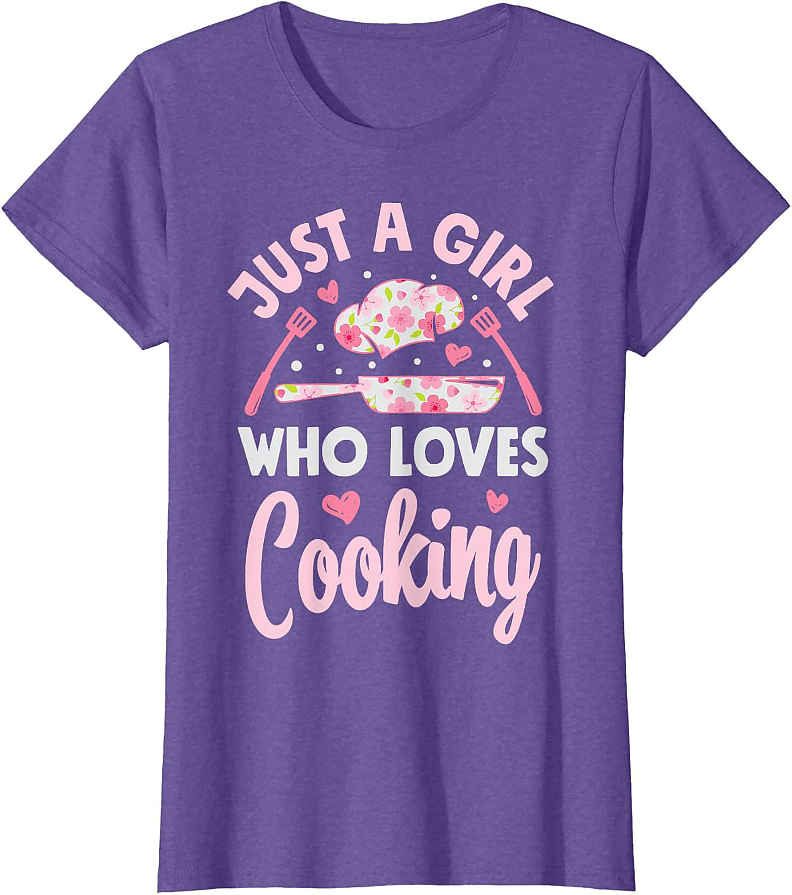  Just A Girl Who Loves Cooking Graphic Tee Cute Chef Shirt