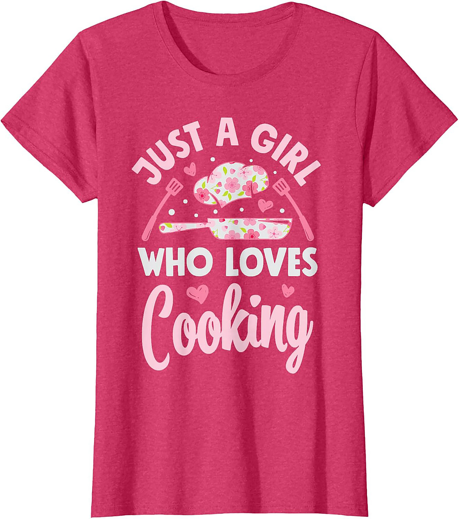 Just A Girl Who Loves Cooking Graphic Tee Cute Chef Shirt
