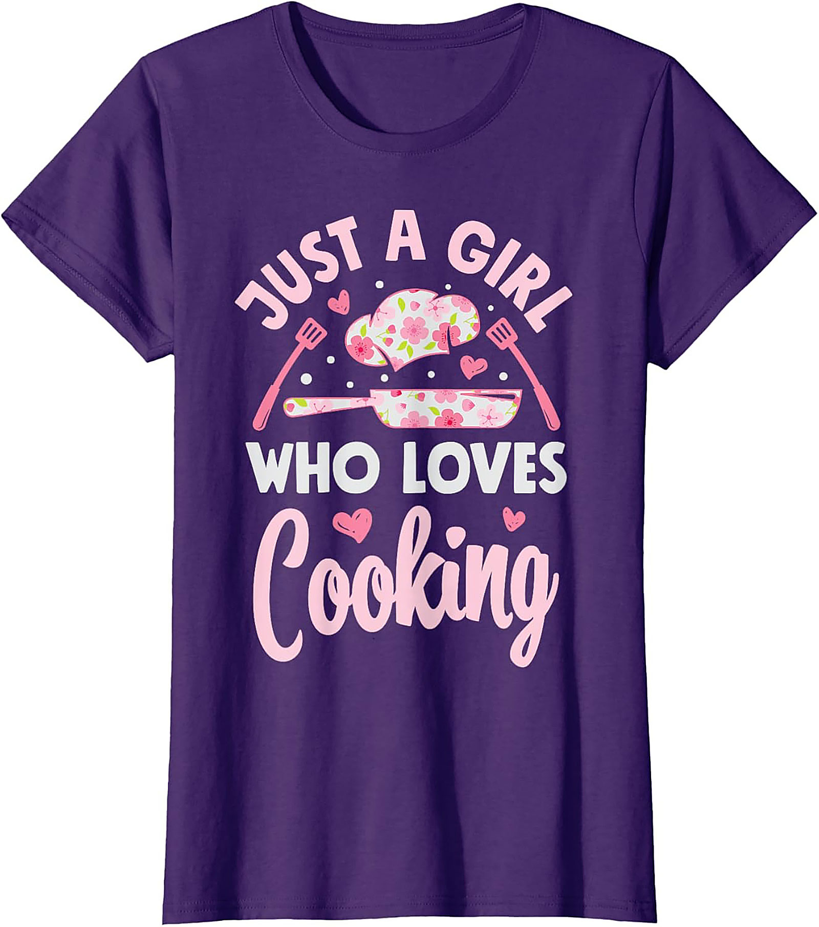  Just A Girl Who Loves Cooking Graphic Tee Cute Chef Shirt