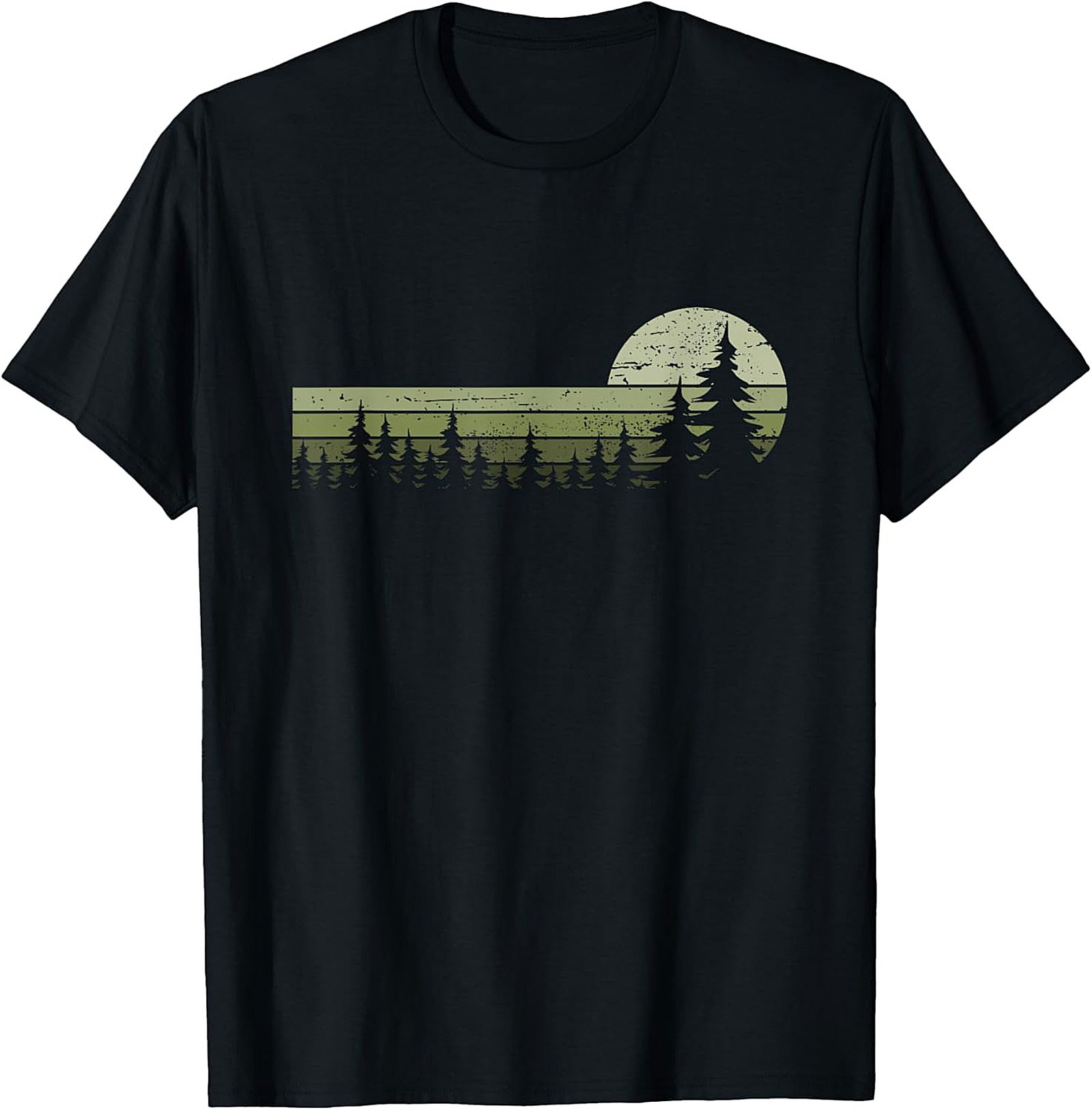 Vintage Forest Retro Sunset T-shirt