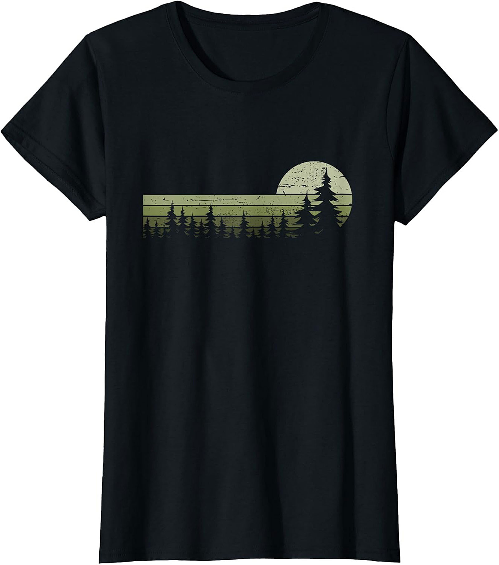 Vintage Forest Retro Sunset T-shirt