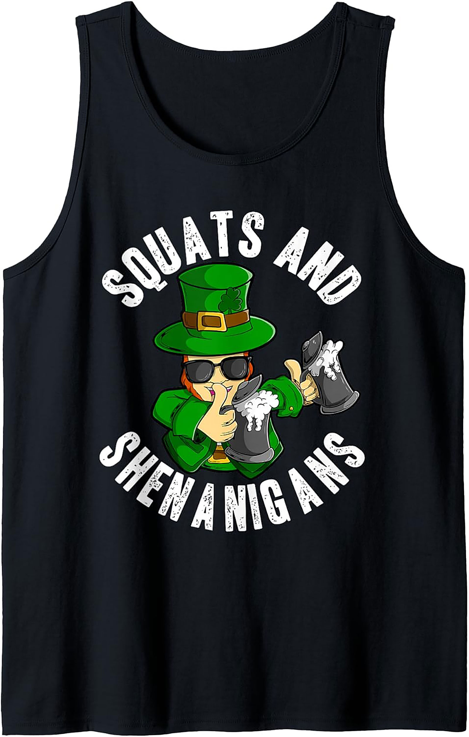 Squats & Shenanigans St. Patrick's Day Fitness Tank Top