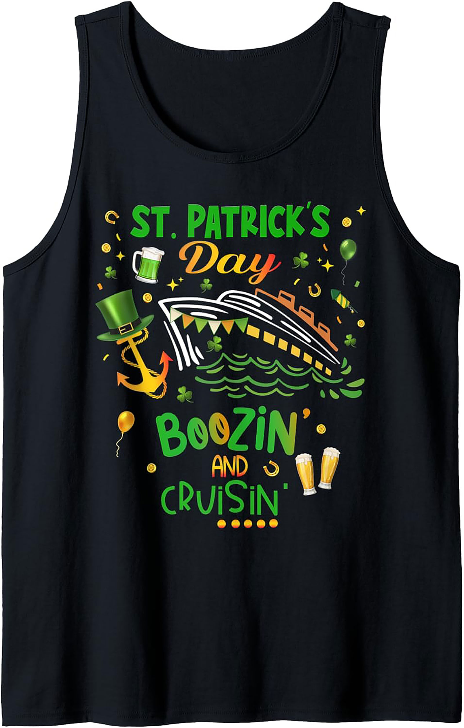St. Patrick's Day Cruise Tank Top | Boozin' & Cruisin' Shirt