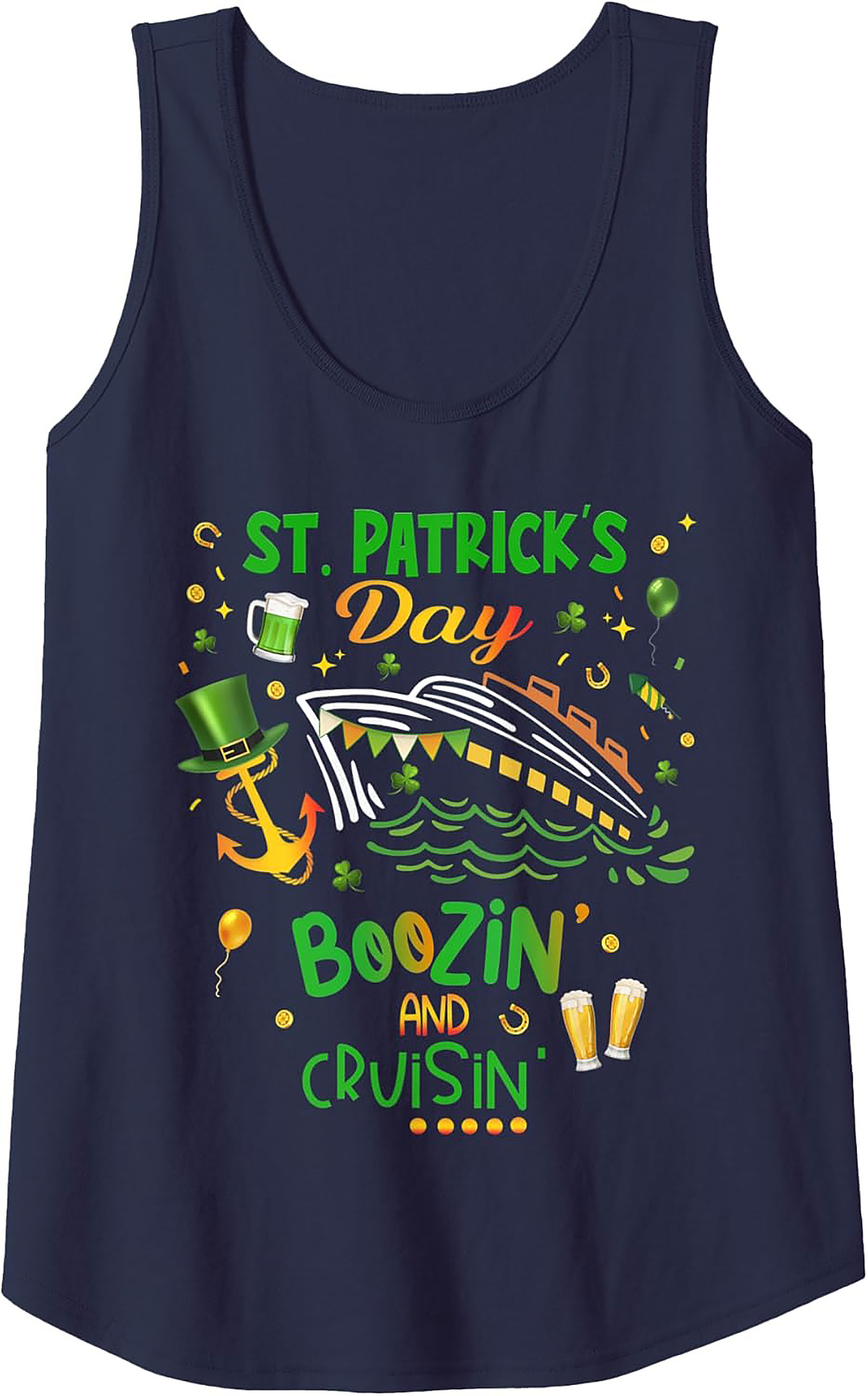 St. Patrick's Day Cruise Tank Top | Boozin' & Cruisin' Shirt