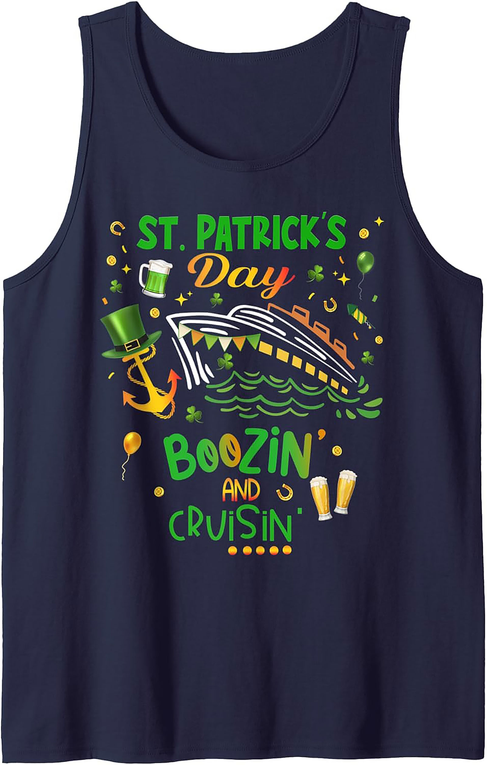 St. Patrick's Day Cruise Tank Top | Boozin' & Cruisin' Shirt