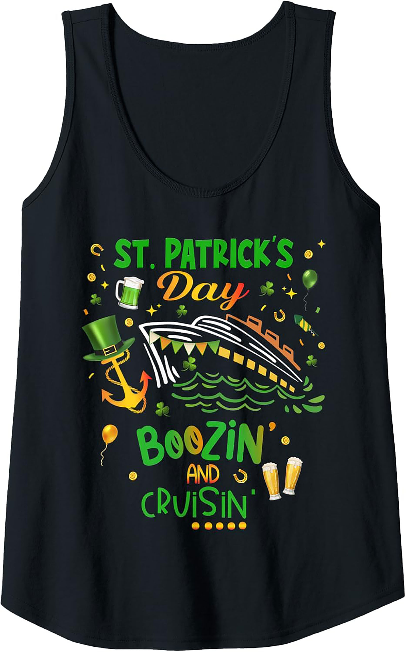 St. Patrick's Day Cruise Tank Top | Boozin' & Cruisin' Shirt
