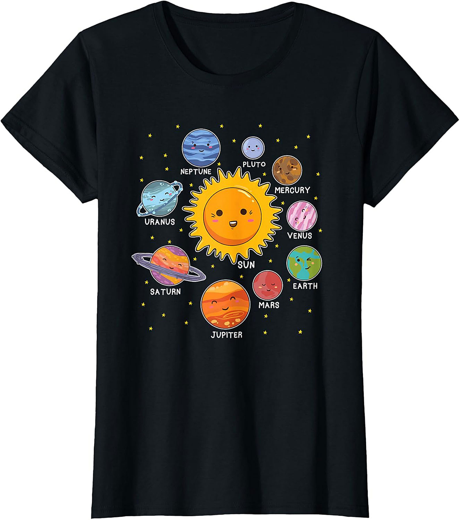Cute Solar System Kawaii Planet T-Shirt