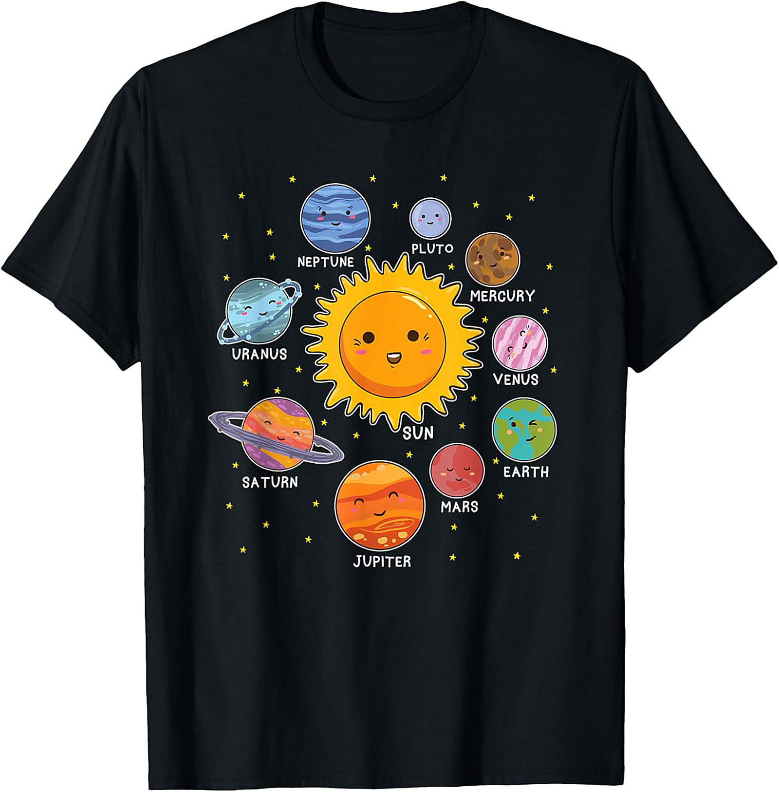 Cute Solar System Kawaii Planet T-Shirt