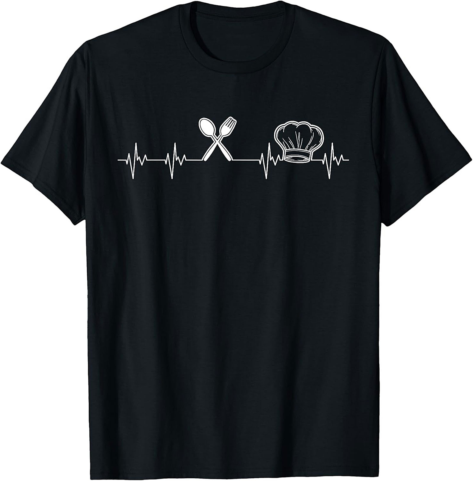 Chef Heartbeat T-shirt Culinary Graphic Tee for Cooks