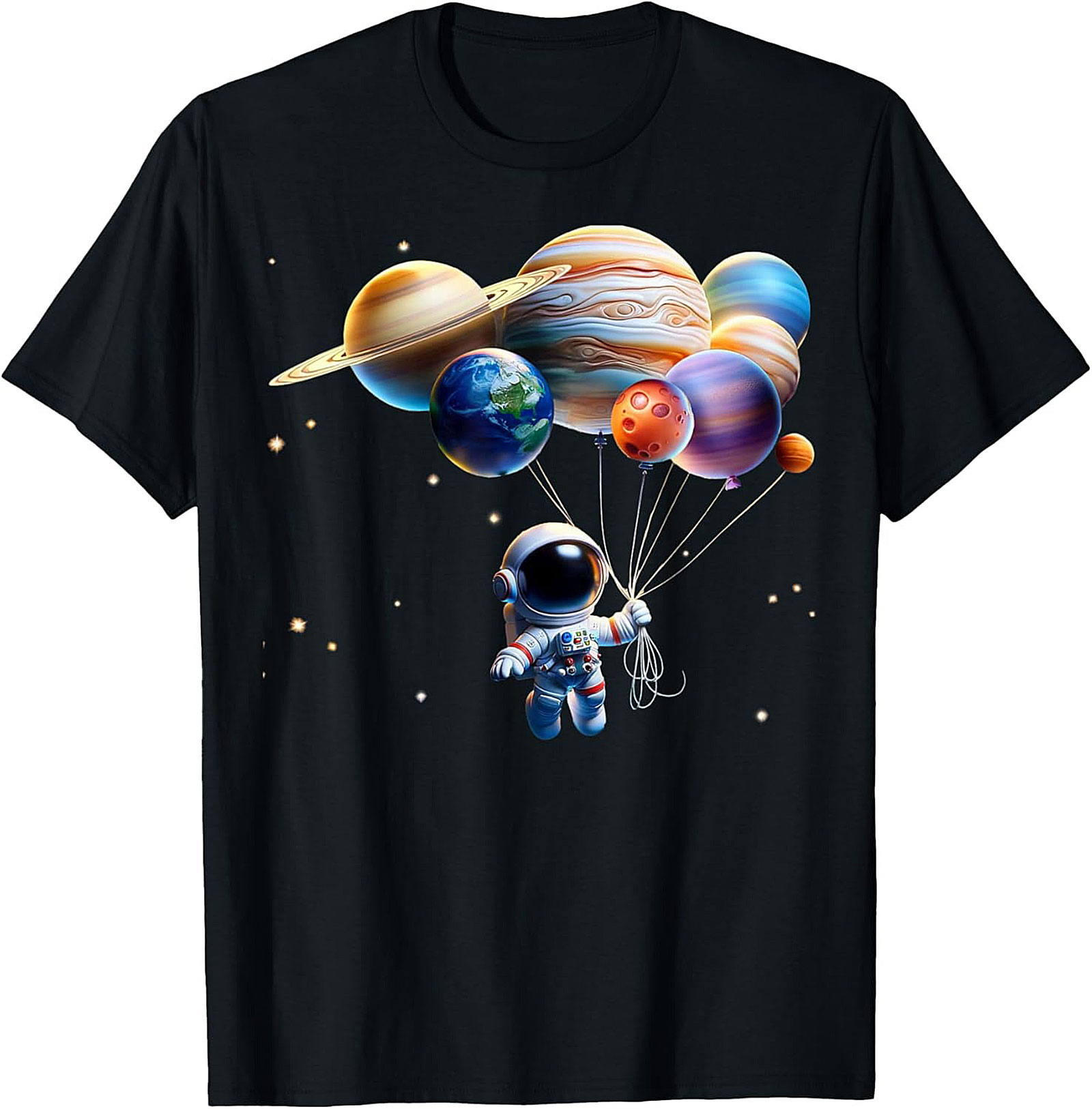 Astronaut Planet Balloon T-shirt