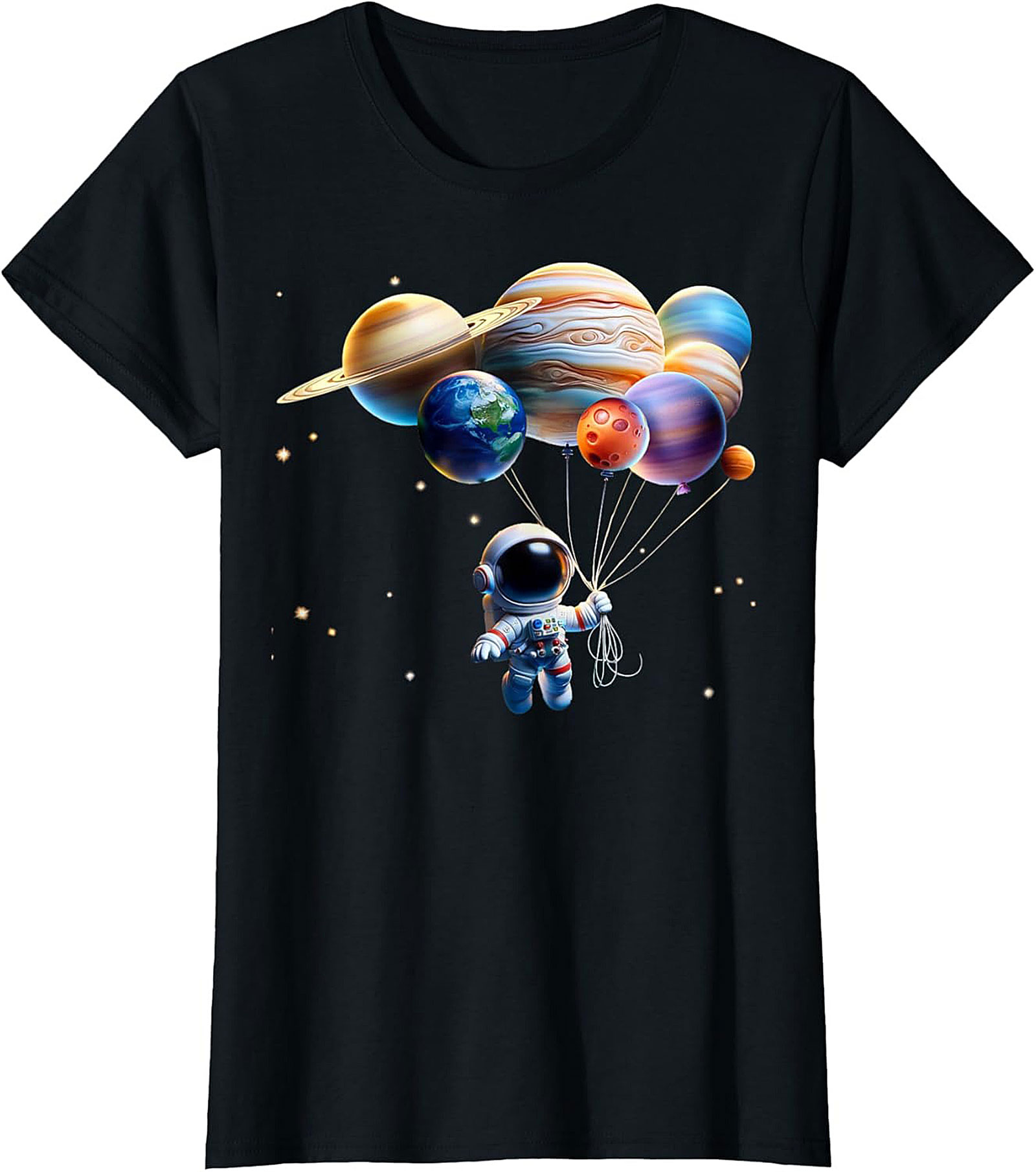 Astronaut Planet Balloon T-shirt