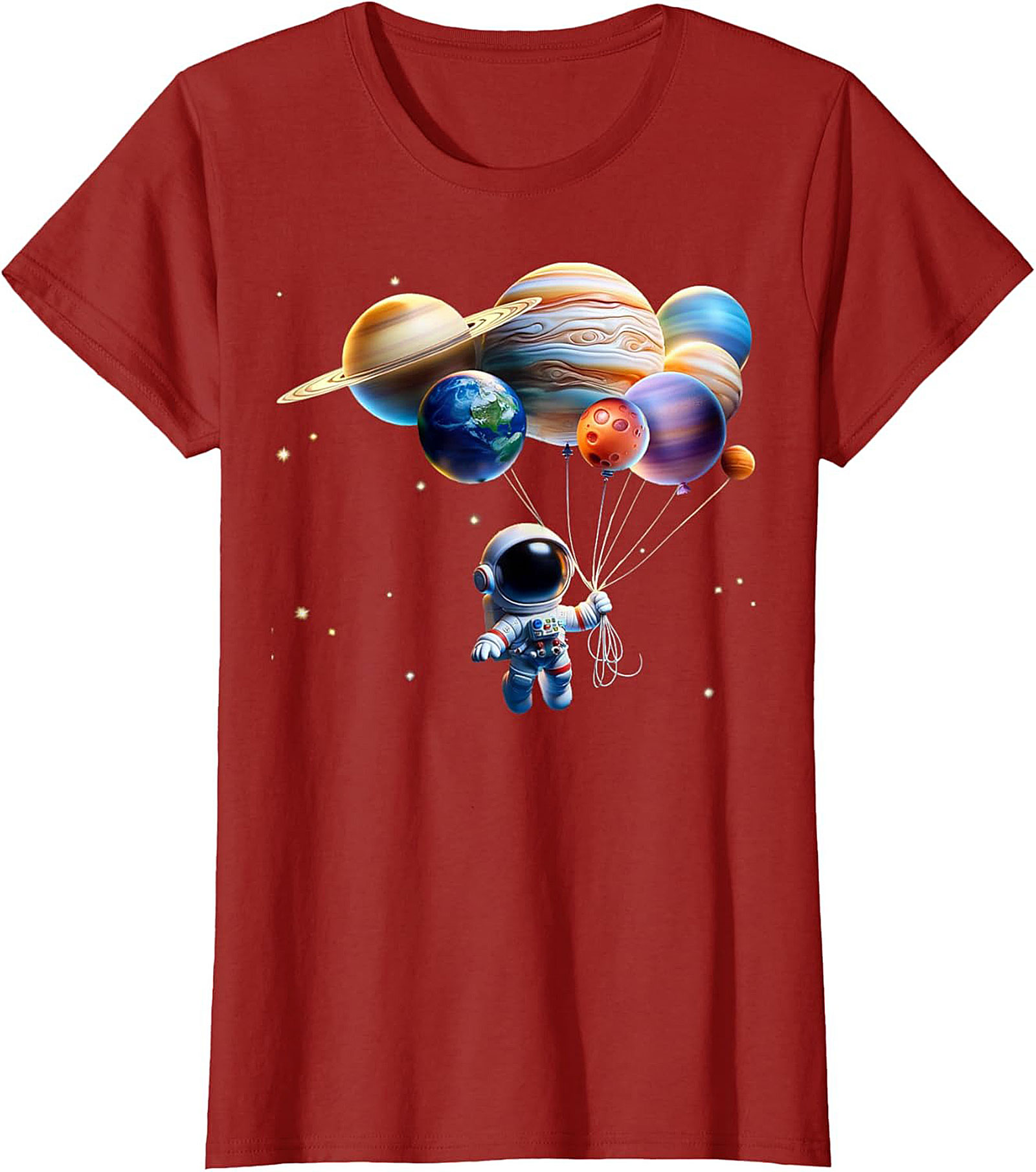 Astronaut Planet Balloon T-shirt