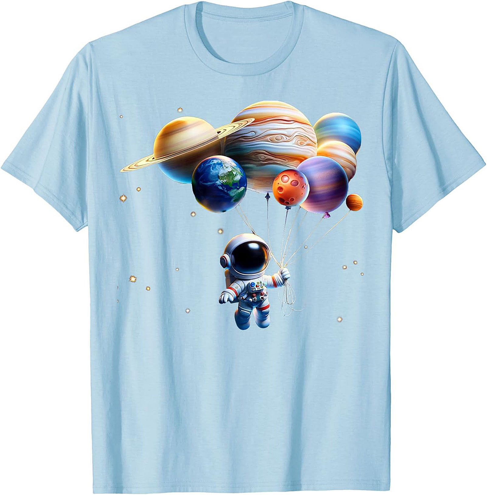 Astronaut Planet Balloon T-shirt