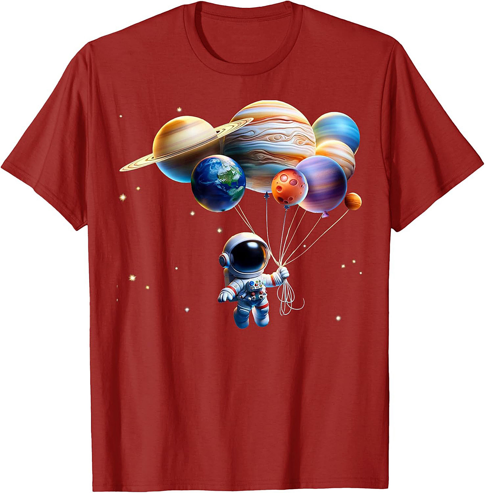 Astronaut Planet Balloon T-shirt