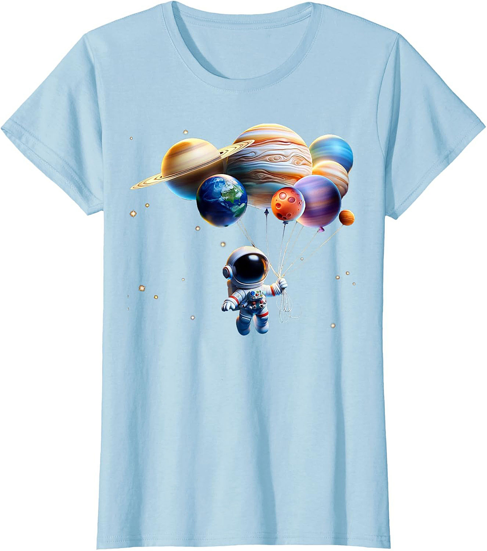 Astronaut Planet Balloon T-shirt
