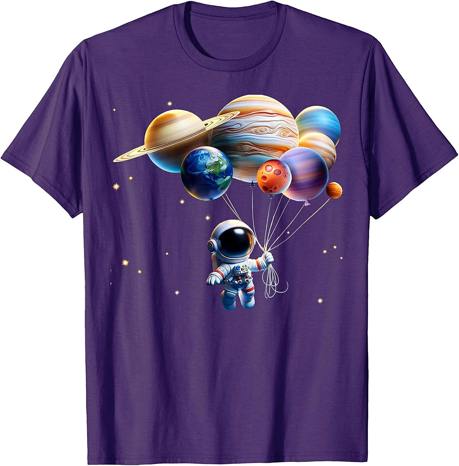 Astronaut Planet Balloon T-shirt