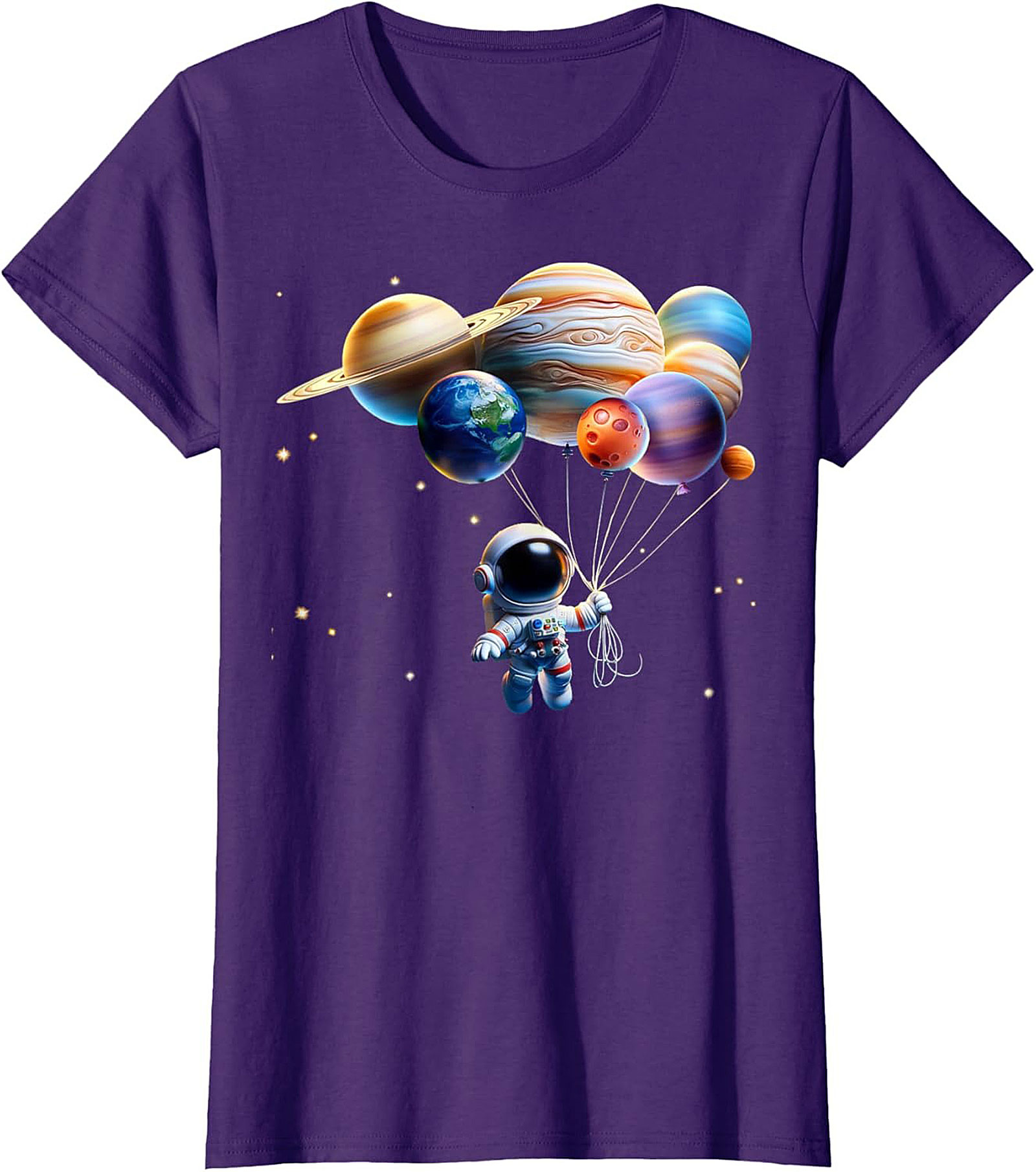 Astronaut Planet Balloon T-shirt