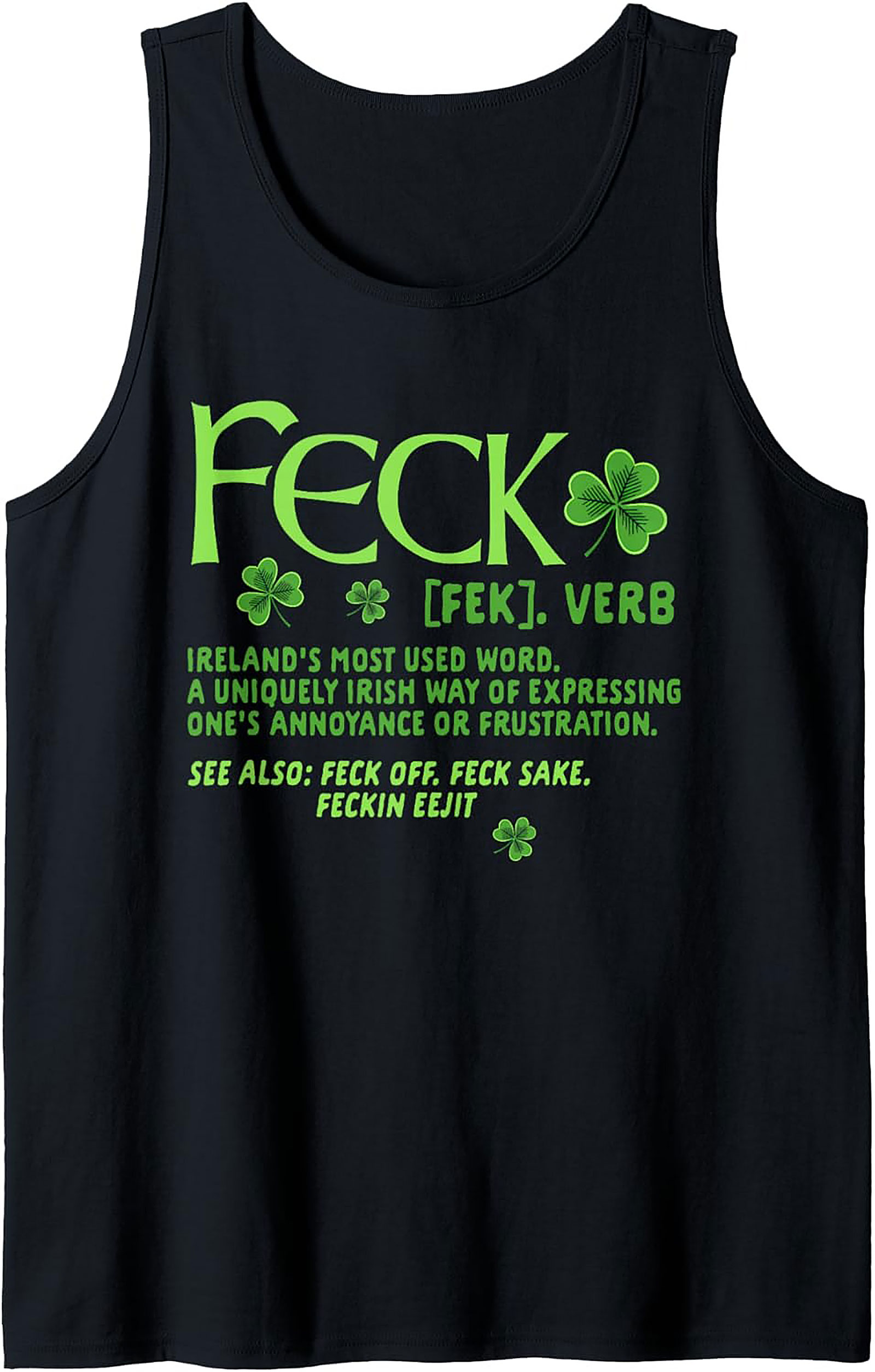 Funny Irish Feck Definition Tank Top | Breathable Cotton