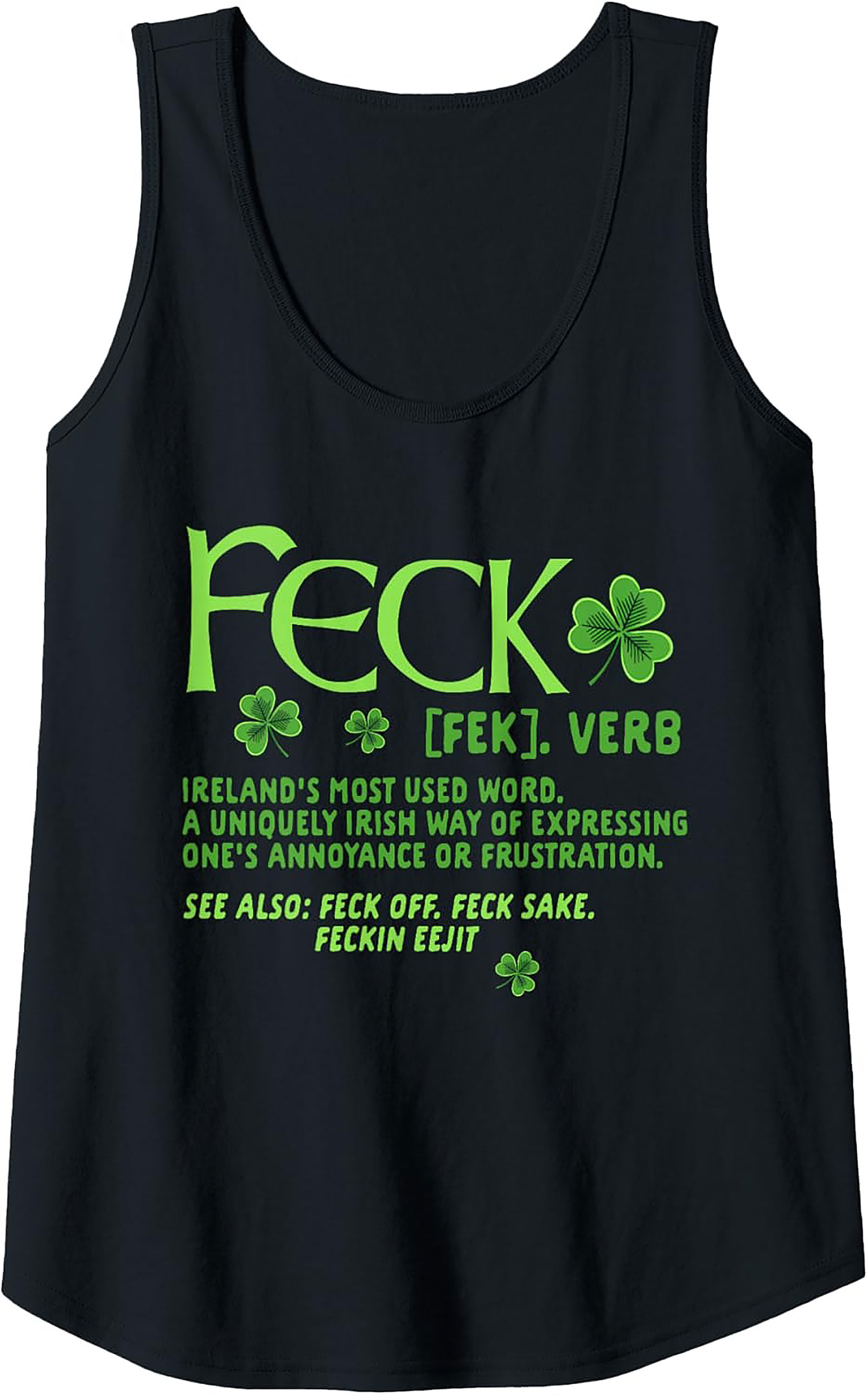 Funny Irish Feck Definition Tank Top | Breathable Cotton