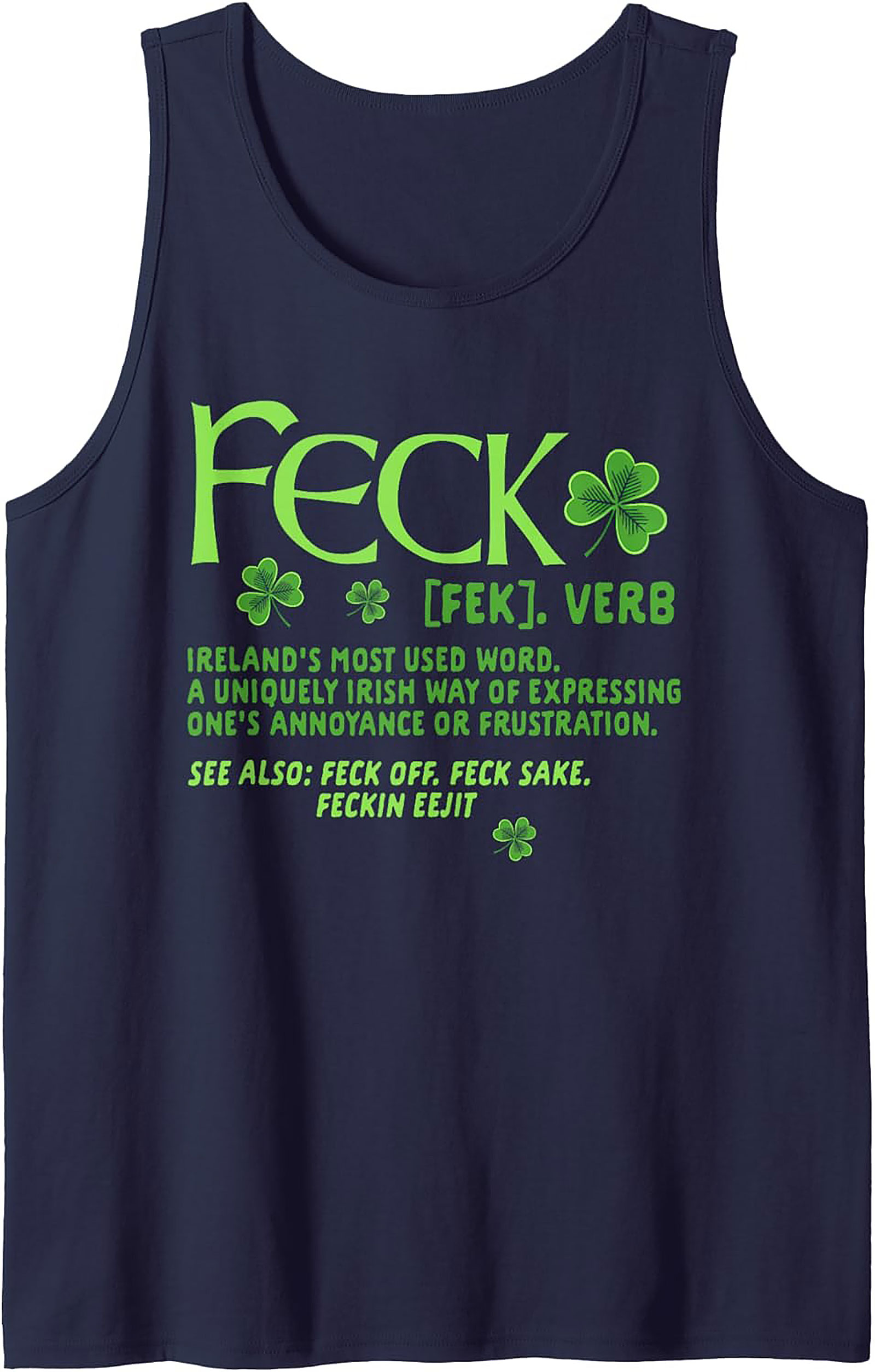 Funny Irish Feck Definition Tank Top | Breathable Cotton