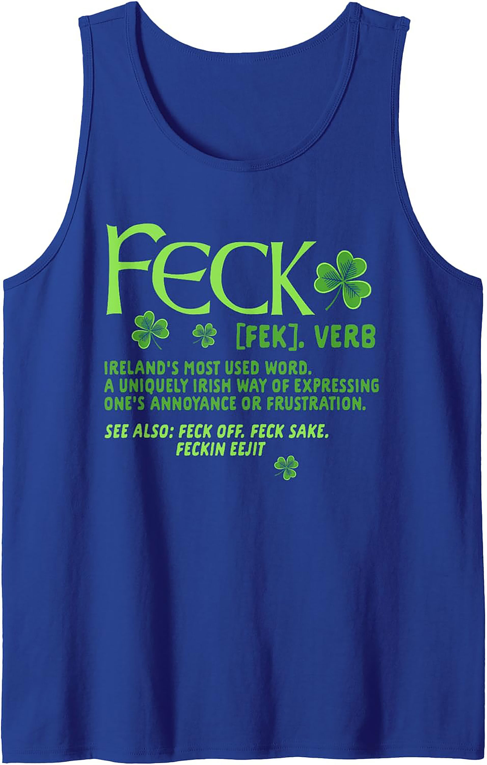 Funny Irish Feck Definition Tank Top | Breathable Cotton