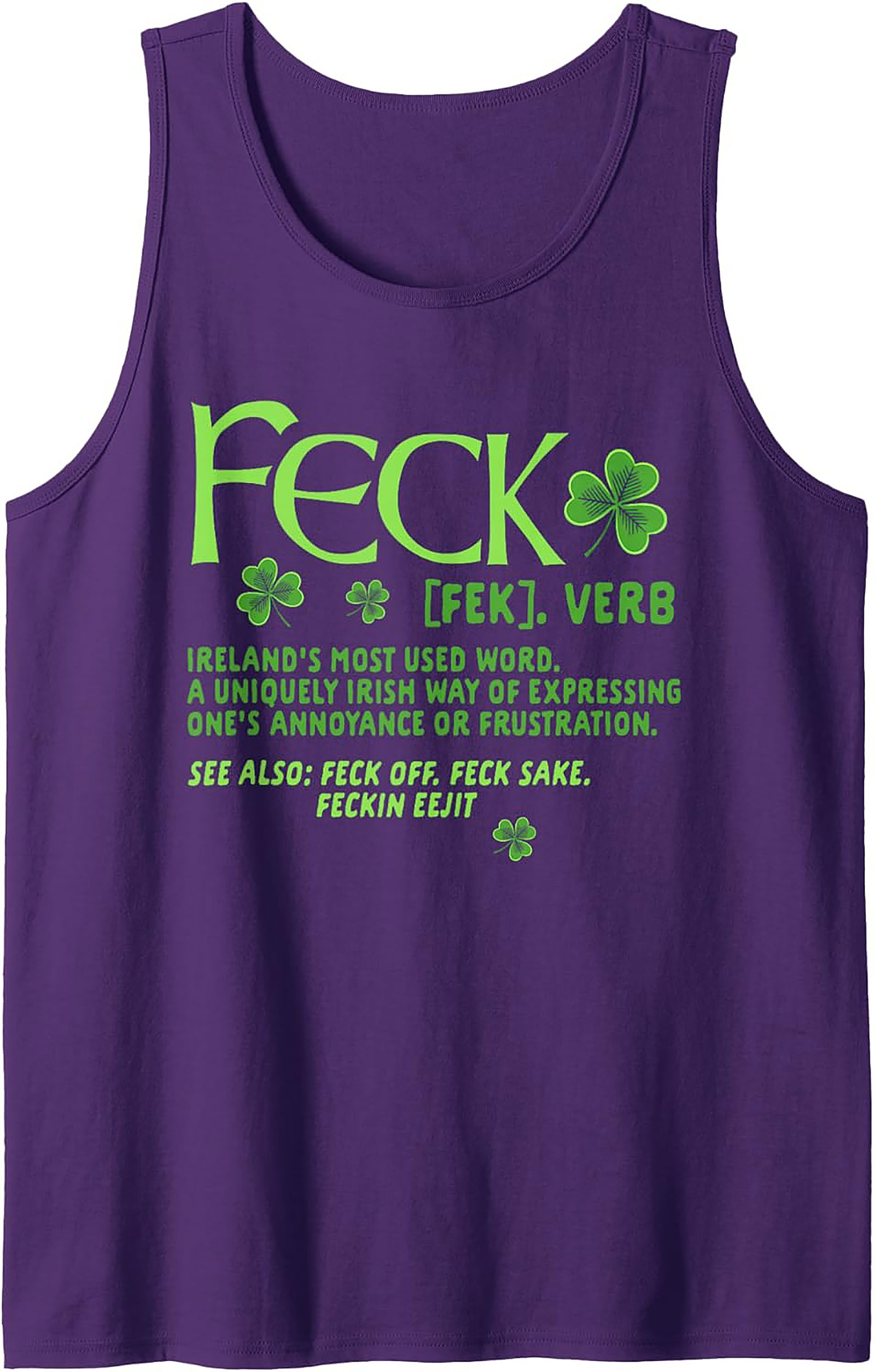 Funny Irish Feck Definition Tank Top | Breathable Cotton