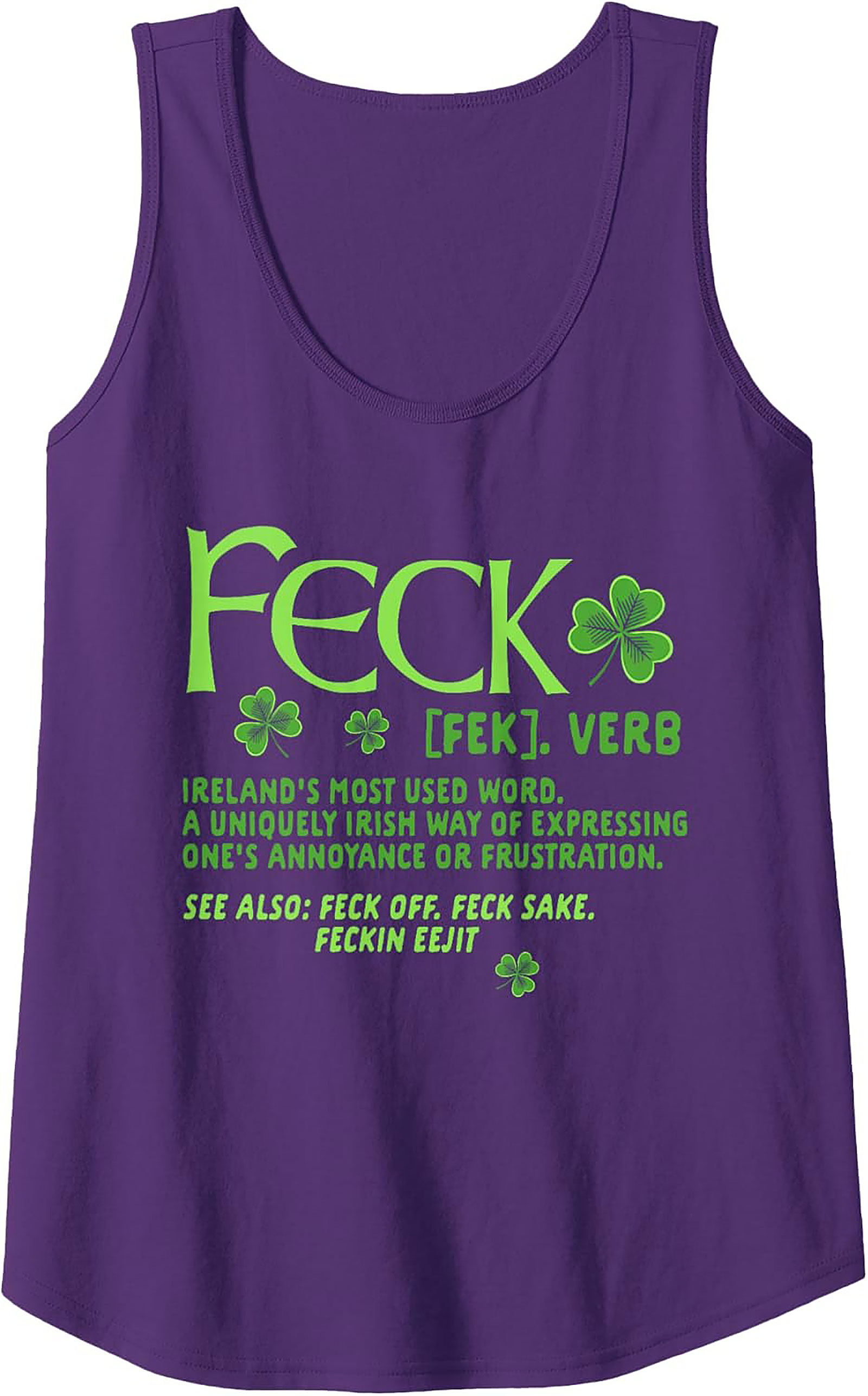 Funny Irish Feck Definition Tank Top | Breathable Cotton