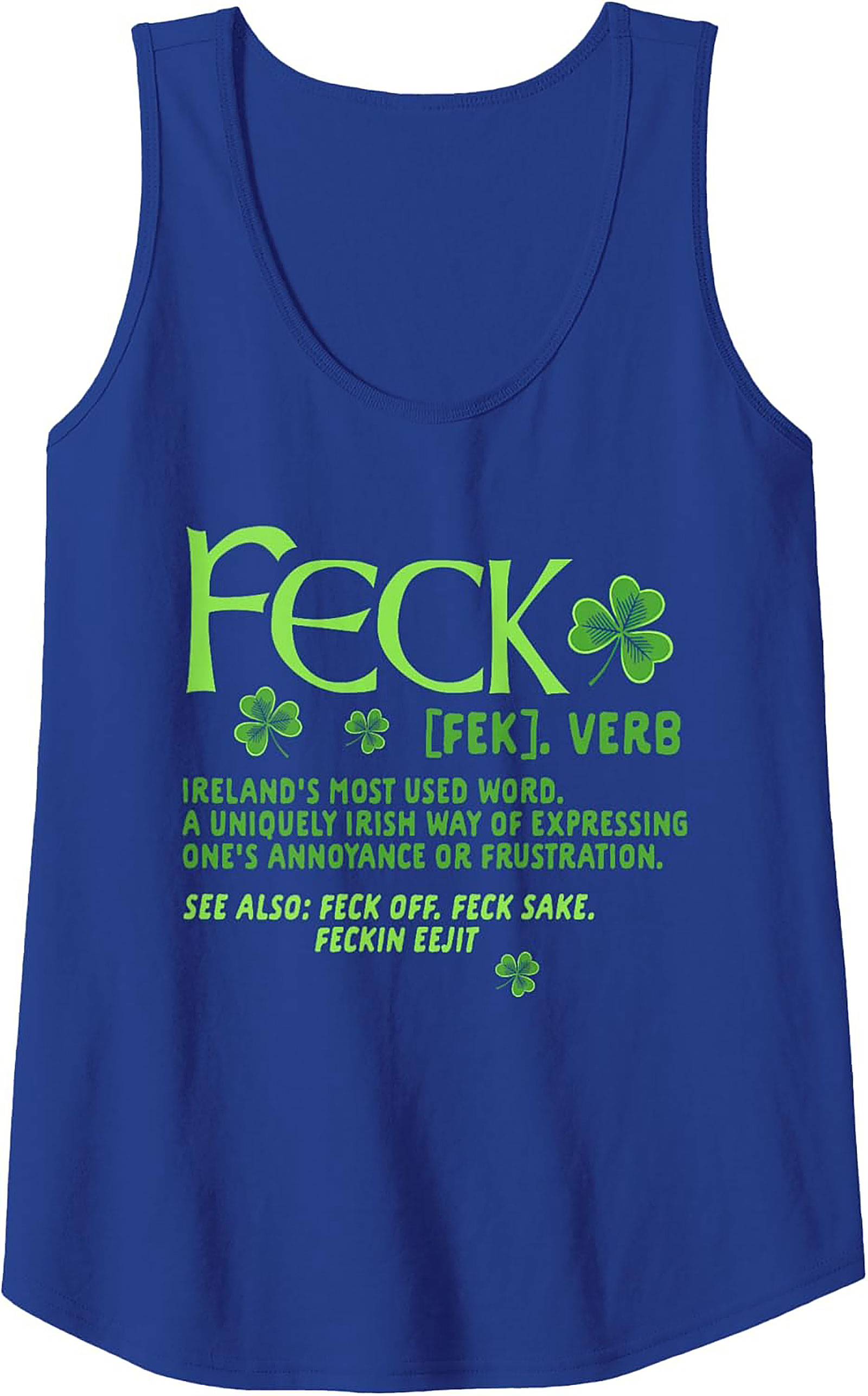 Funny Irish Feck Definition Tank Top | Breathable Cotton