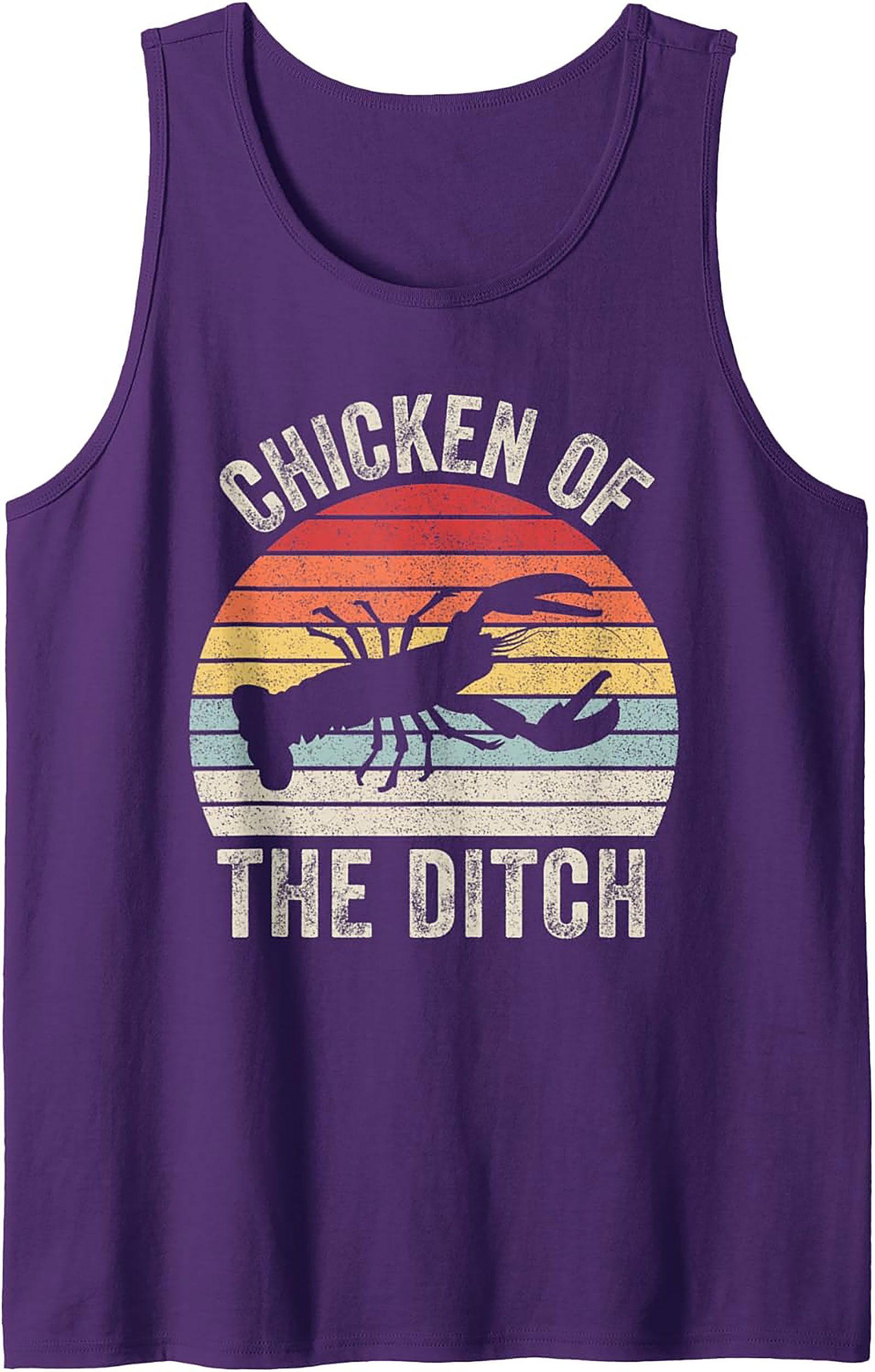 Chicken of the Ditch Tank Top Retro Crawfish Graphic