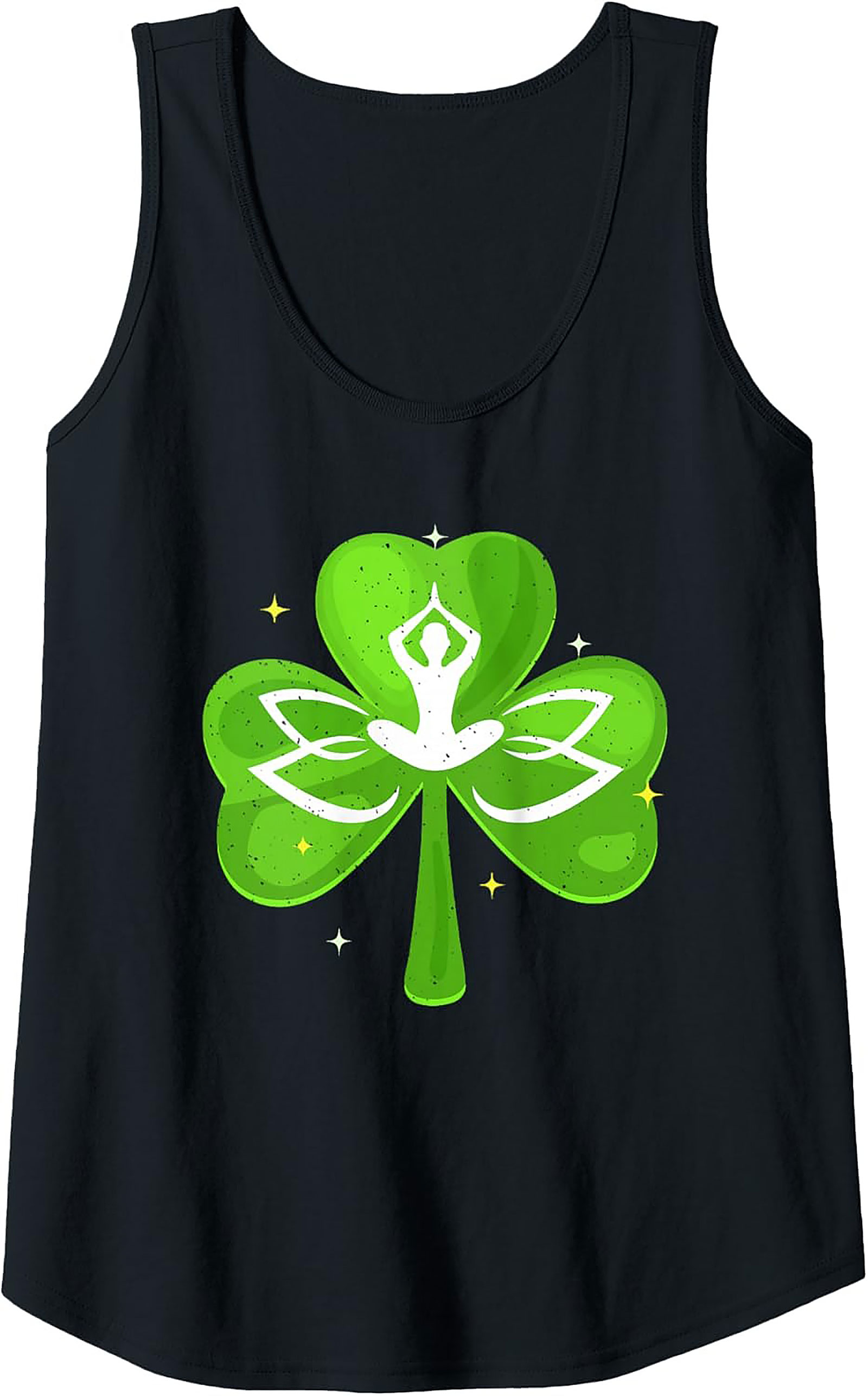 Yoga Shamrock Tank Top | Zen St. Patrick's Day Graphic Tank